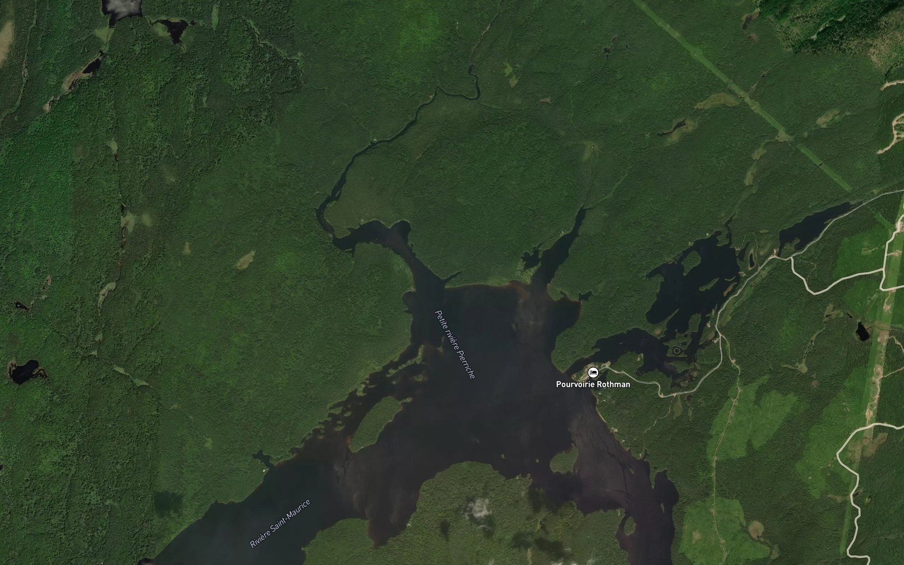 Satellite map of the Petite riviere Pierriche