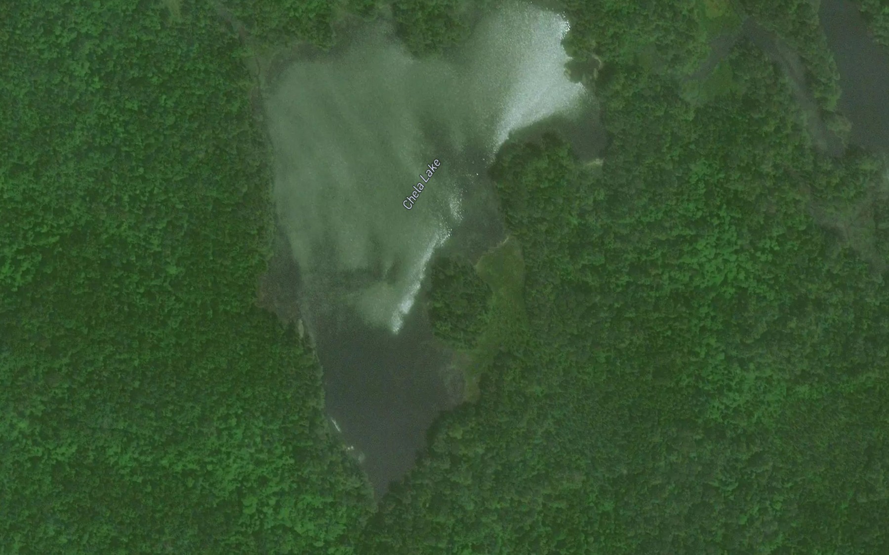 Satellite map of the Chela Lake