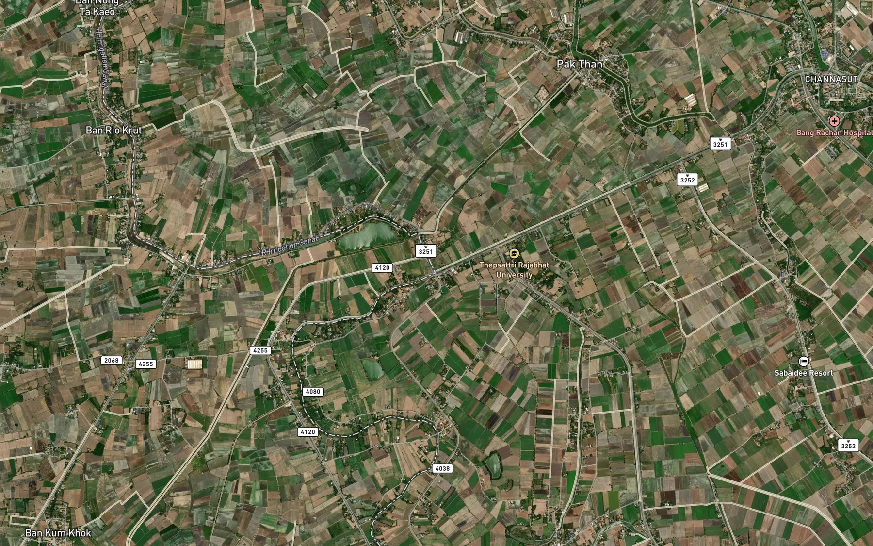 Satellite map of the Khlong Nueng Khwa