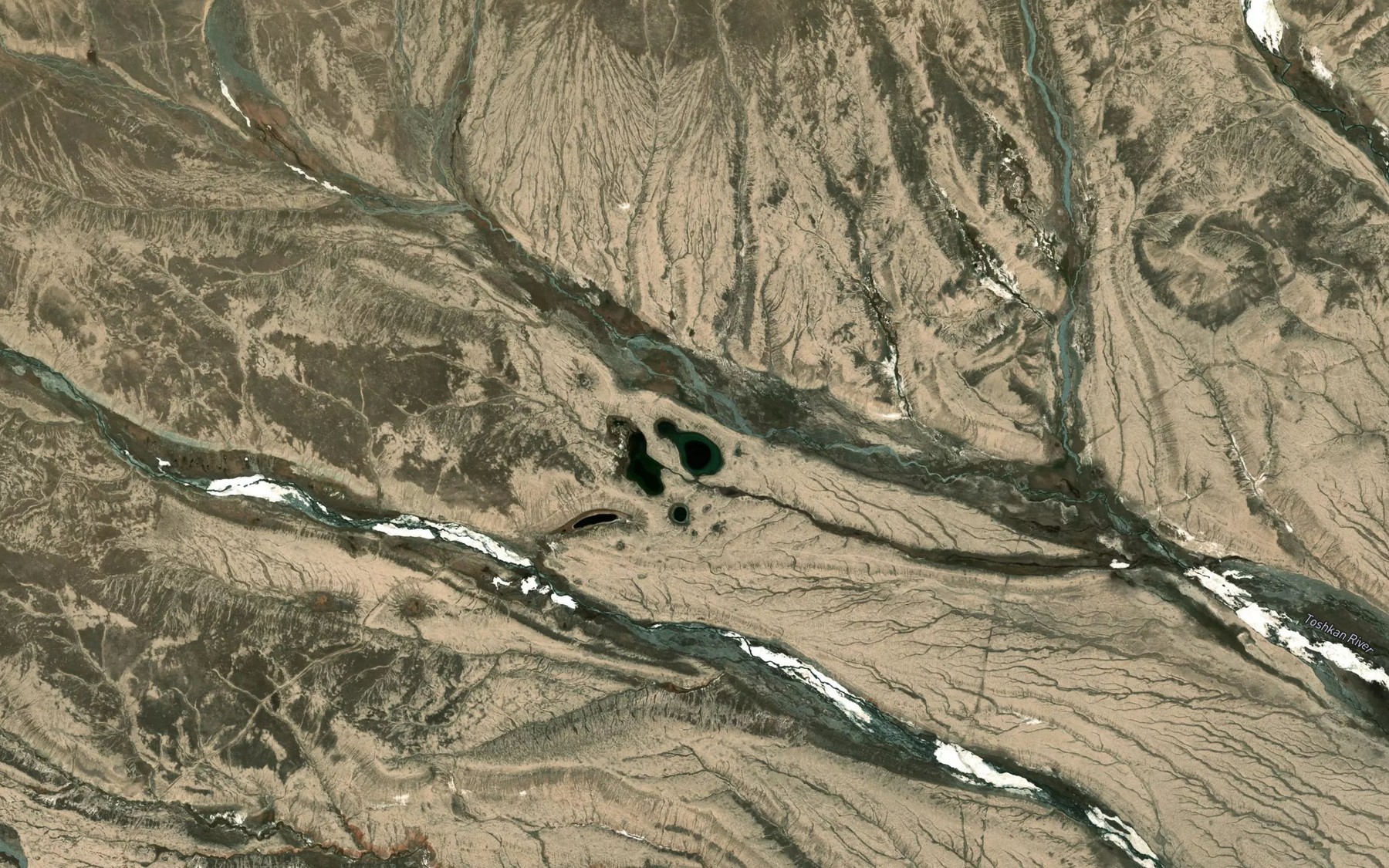 Satellite map of the Ozero Koshkel'