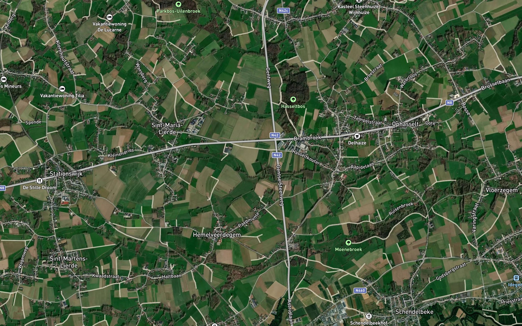 Satellite map of the Broekebeek