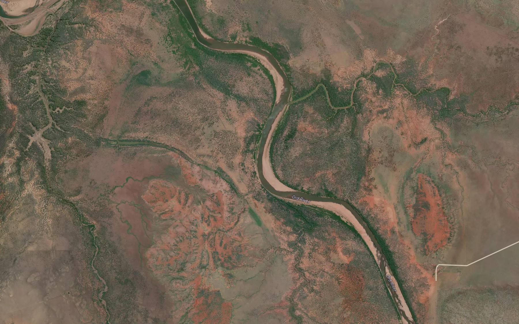 Satellite map of the Dry Creek