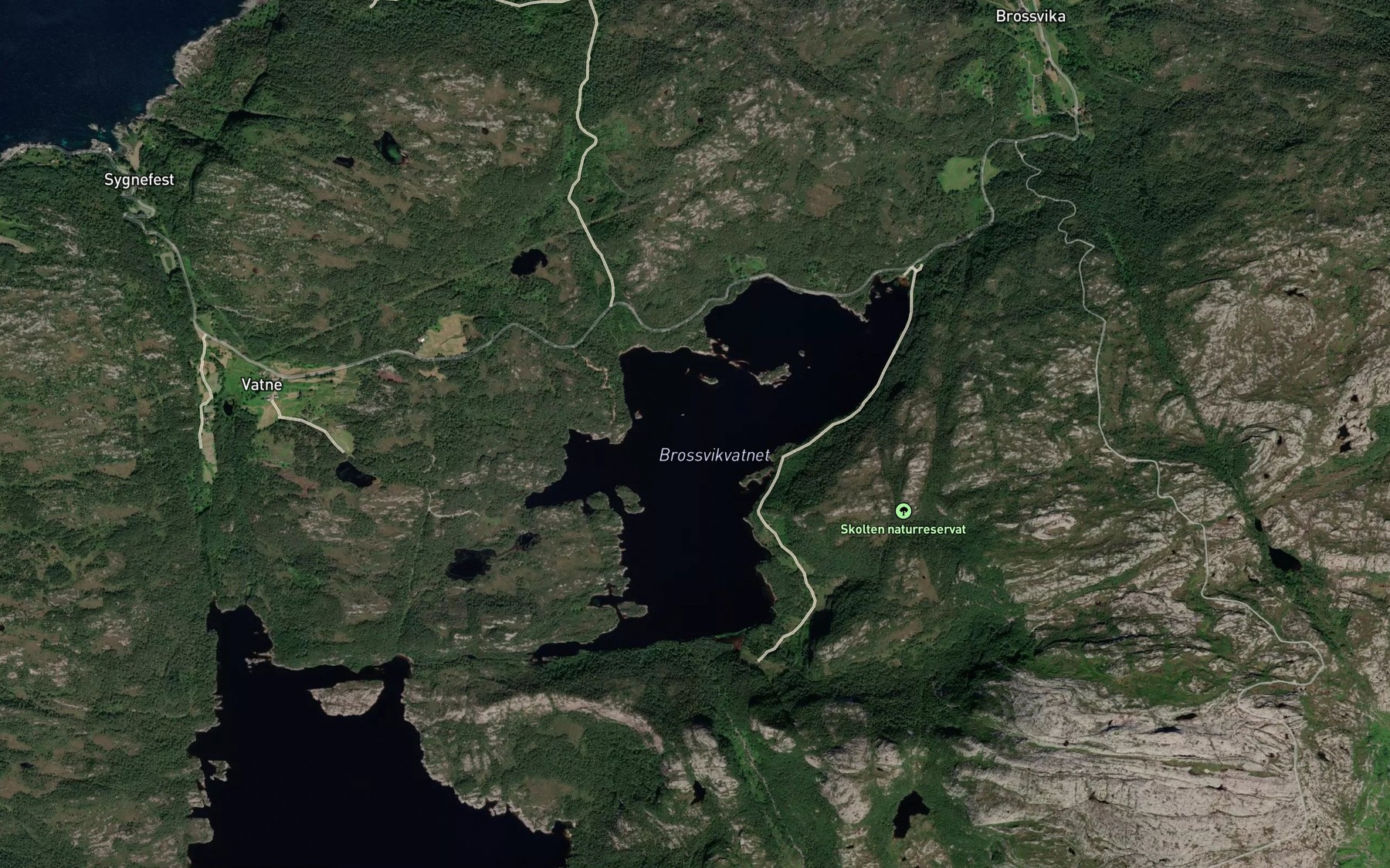 Satellite map of the Brosvikvatnet