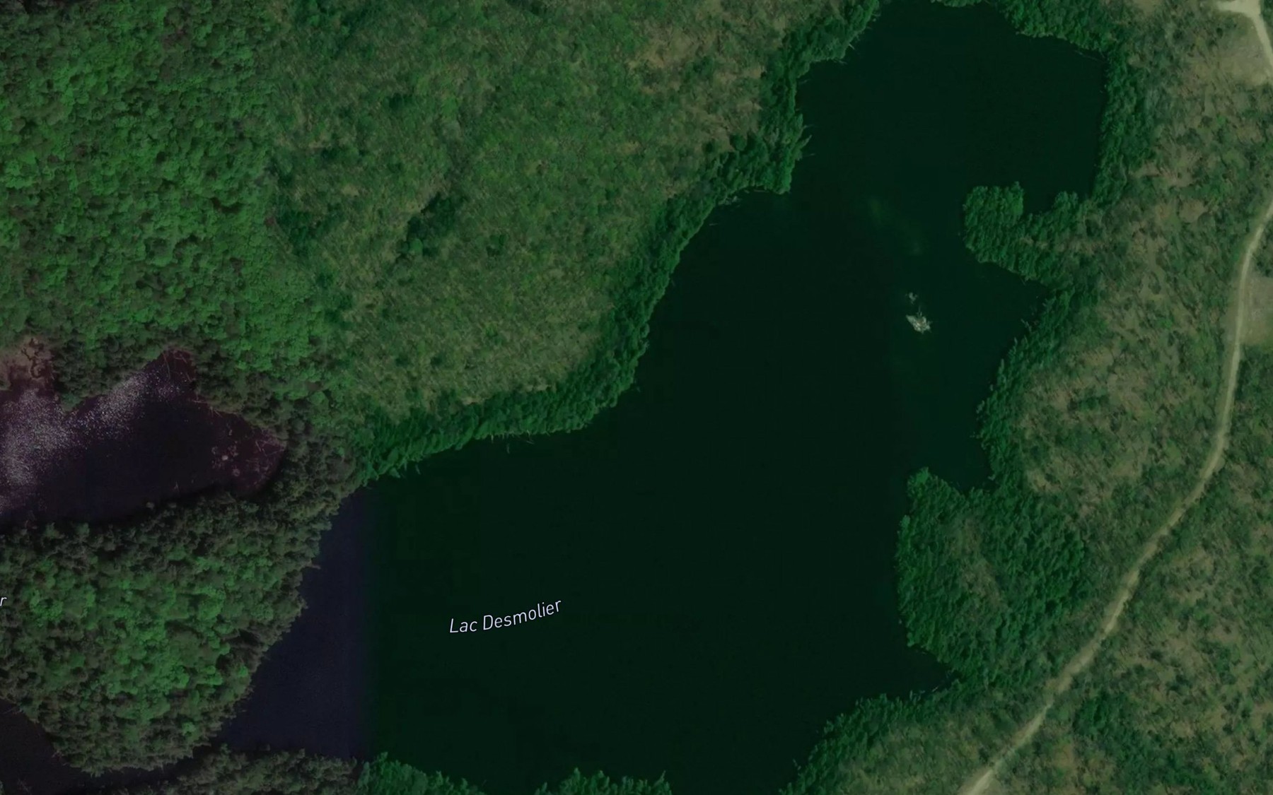 Satellite map of the Lac Desmolier