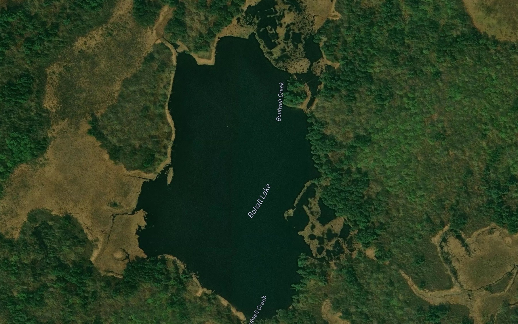 Satellite map of the Bohall Lake