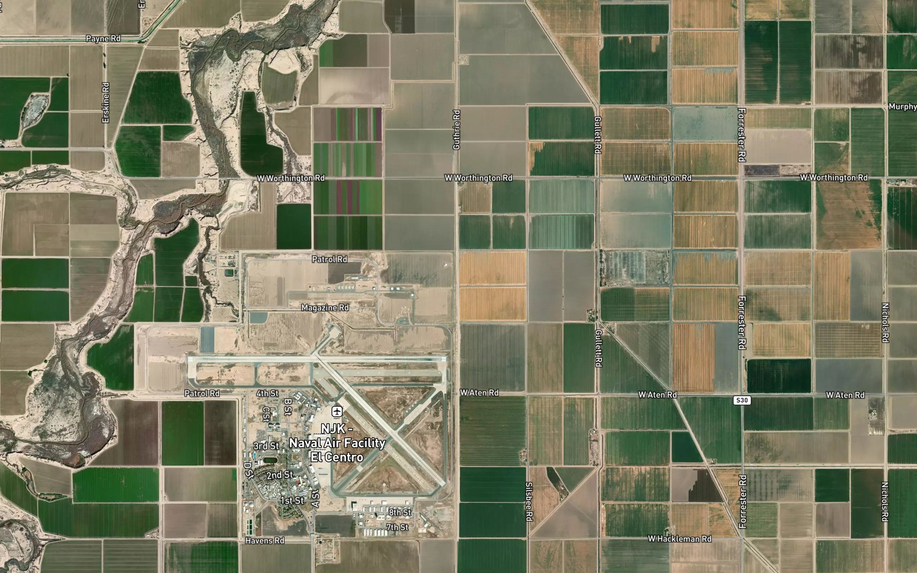 Satellite map of the Rice Drain Five
