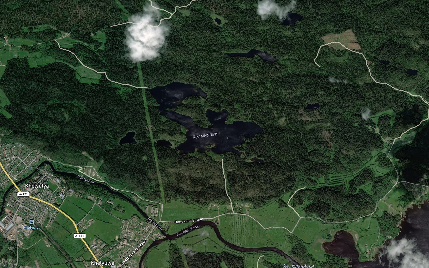 Satellite map of the Ozero Khelmiyarvi