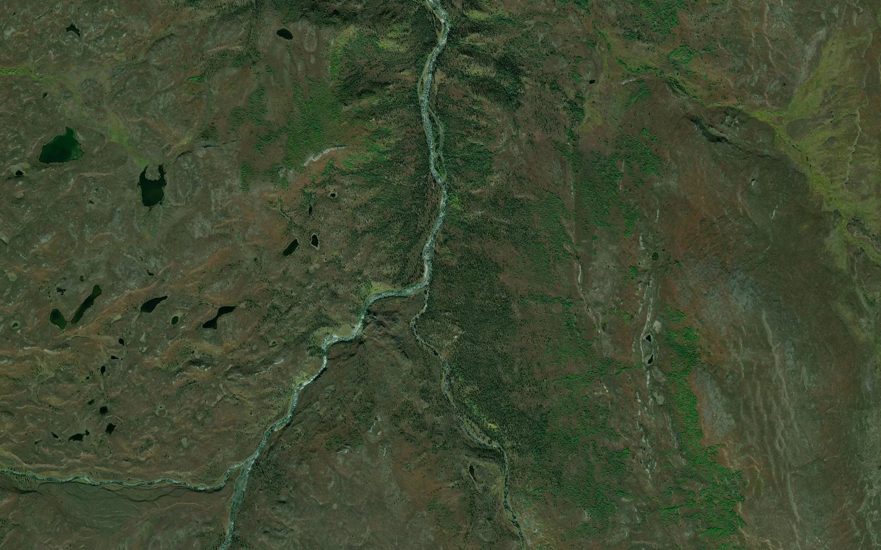 Satellite map of the Gilbert Creek