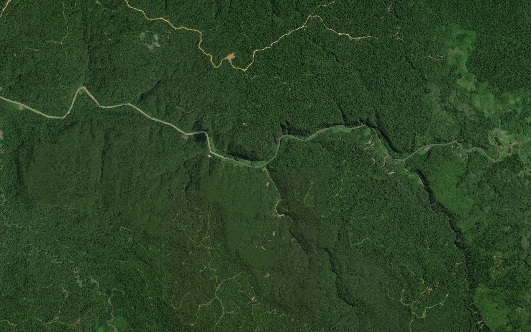 Satellite map of the Aek Korsik