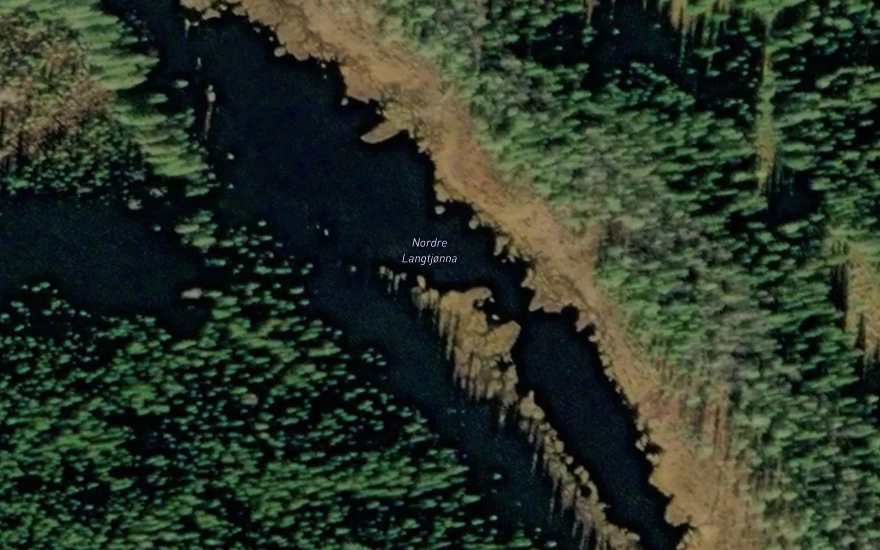 Satellite map of the Nordre Langtjonna