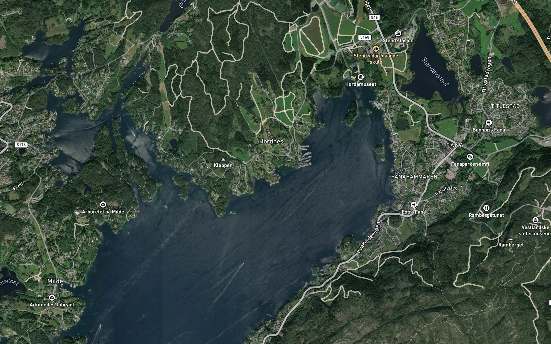 Satellite map of the Porsavika