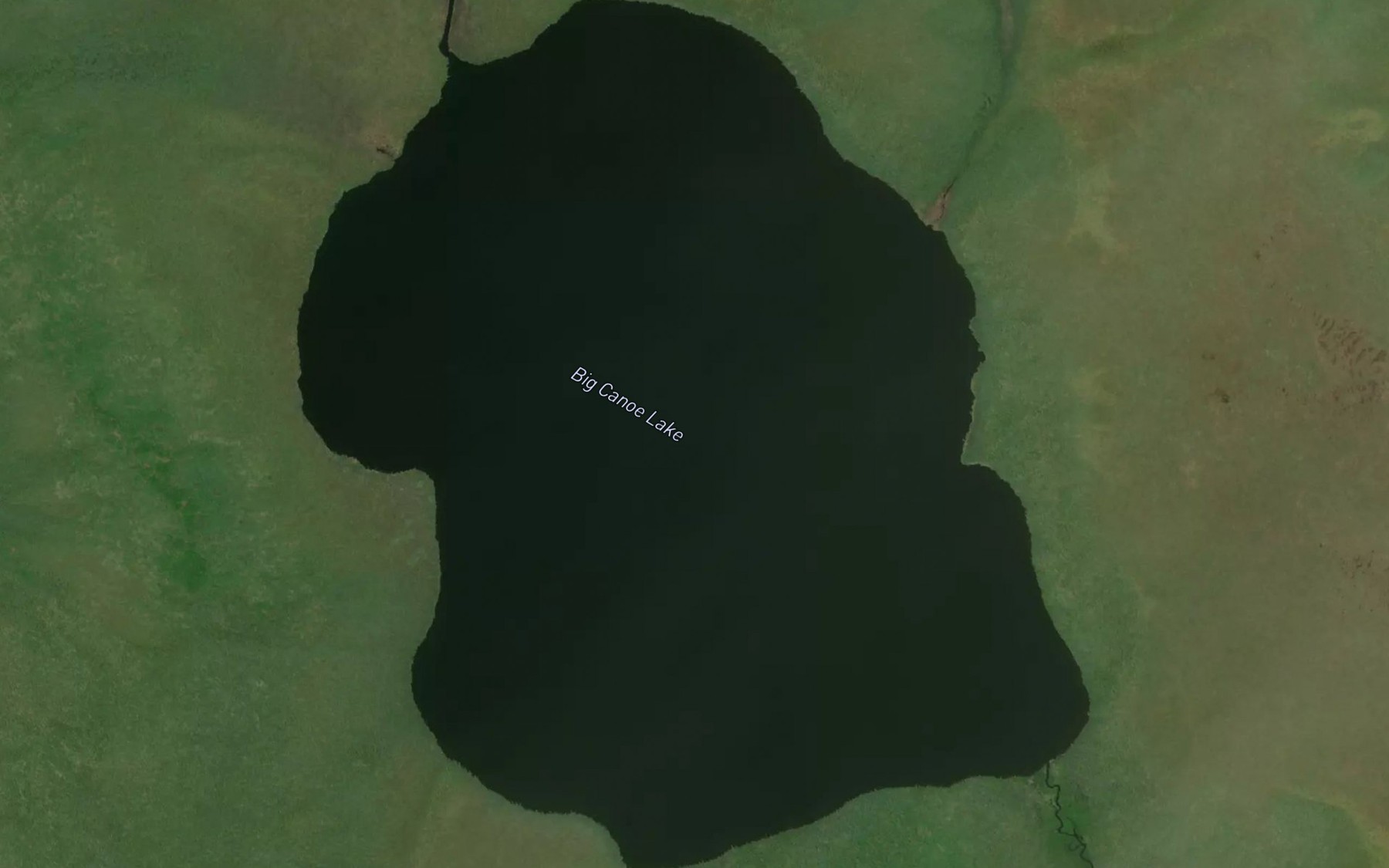 Satellite map of the Big Canoe Lake