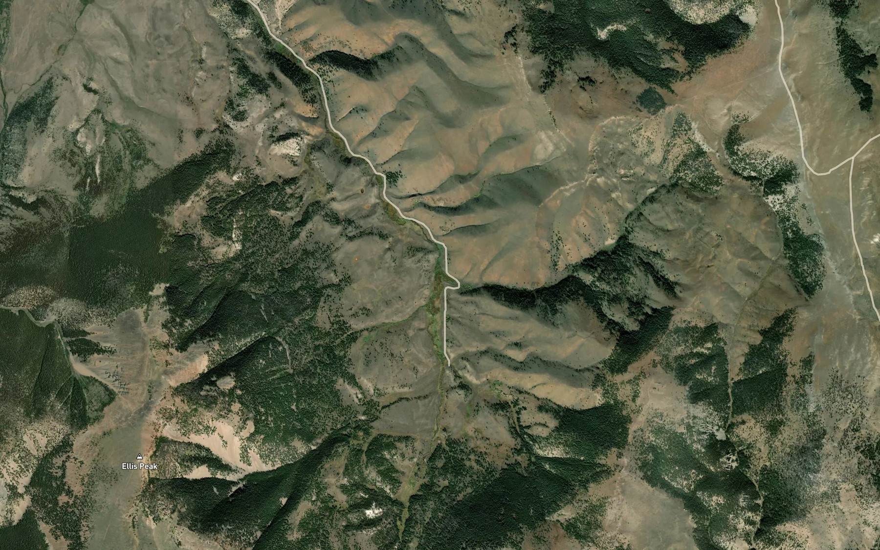 Satellite map of the East Fork Kate Creek