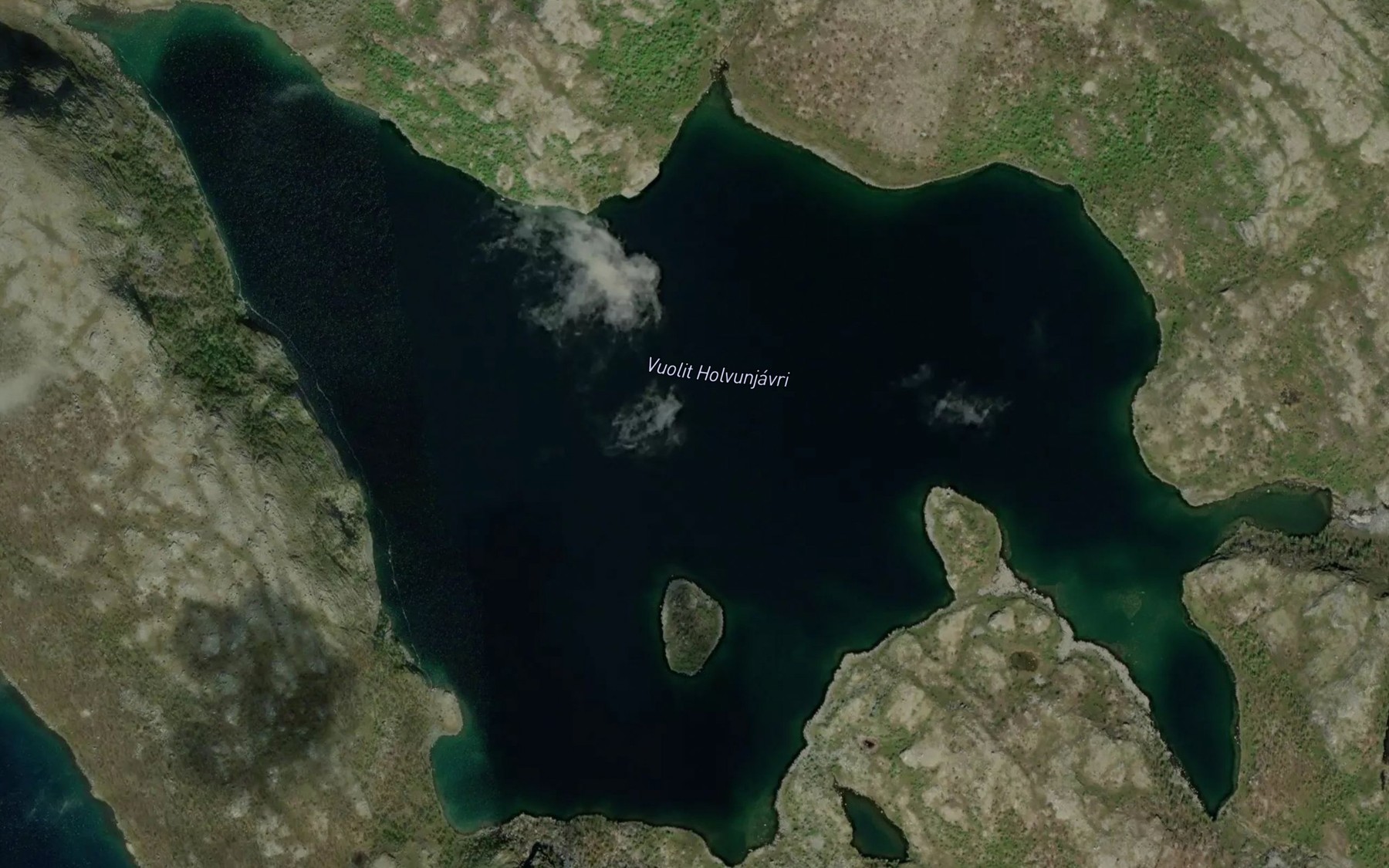 Satellite map of the Halvonjavrri,vuolit
