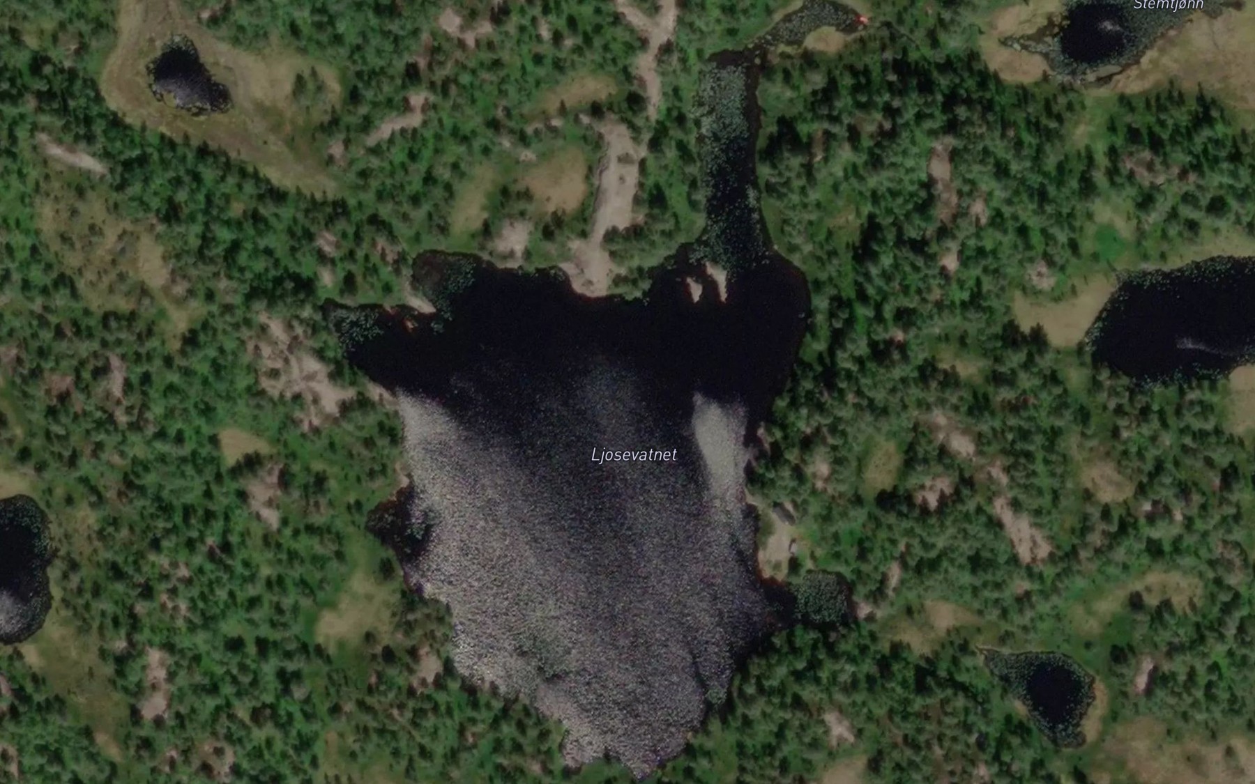 Satellite map of the Ljosvatnet