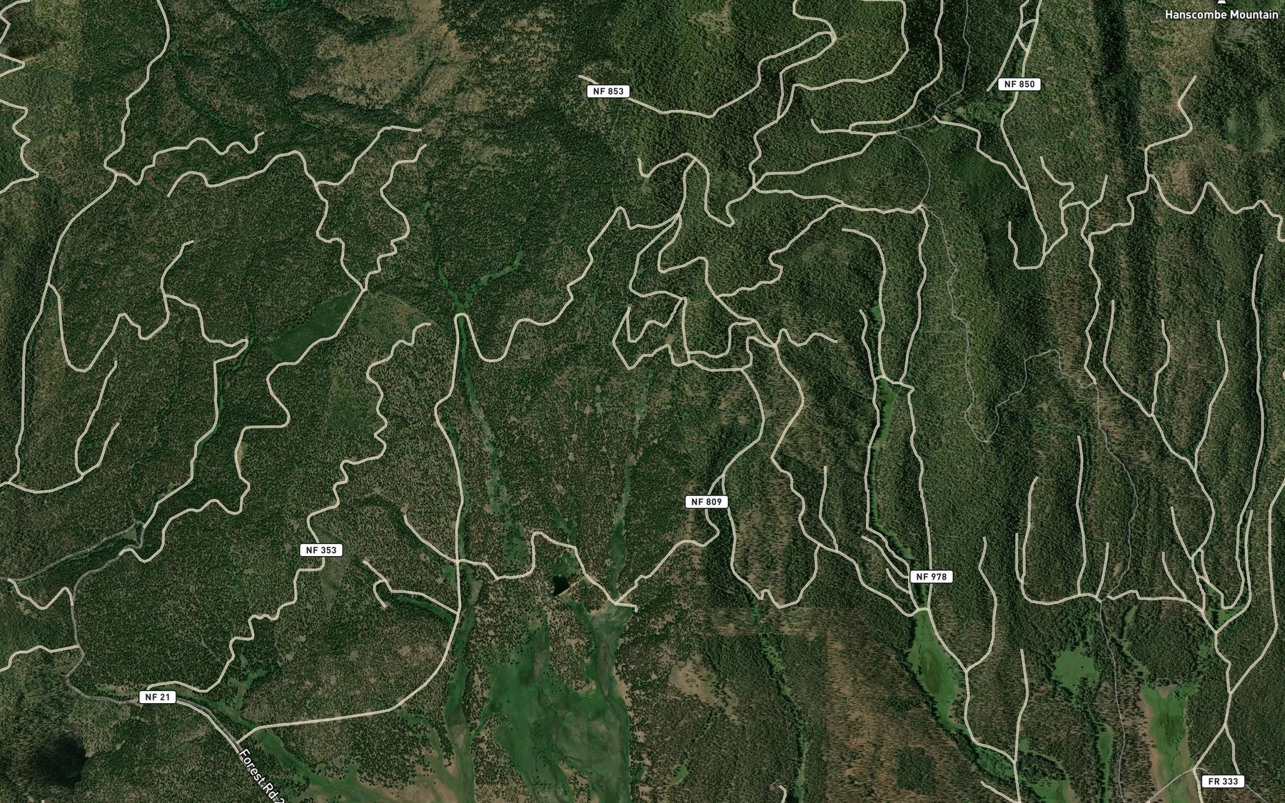 Satellite map of the Stark Spring