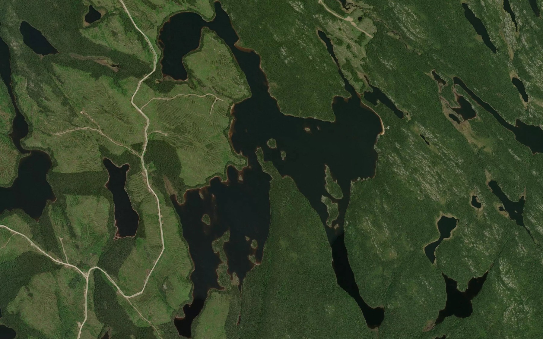 Satellite map of the Lac Shimer