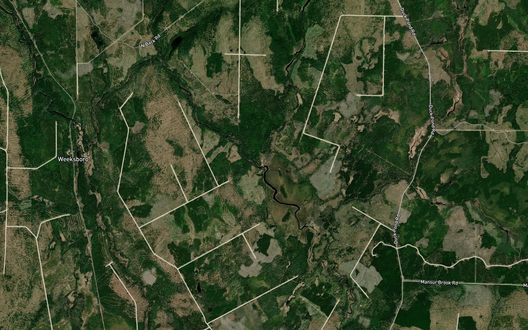 Satellite map of the North Brook