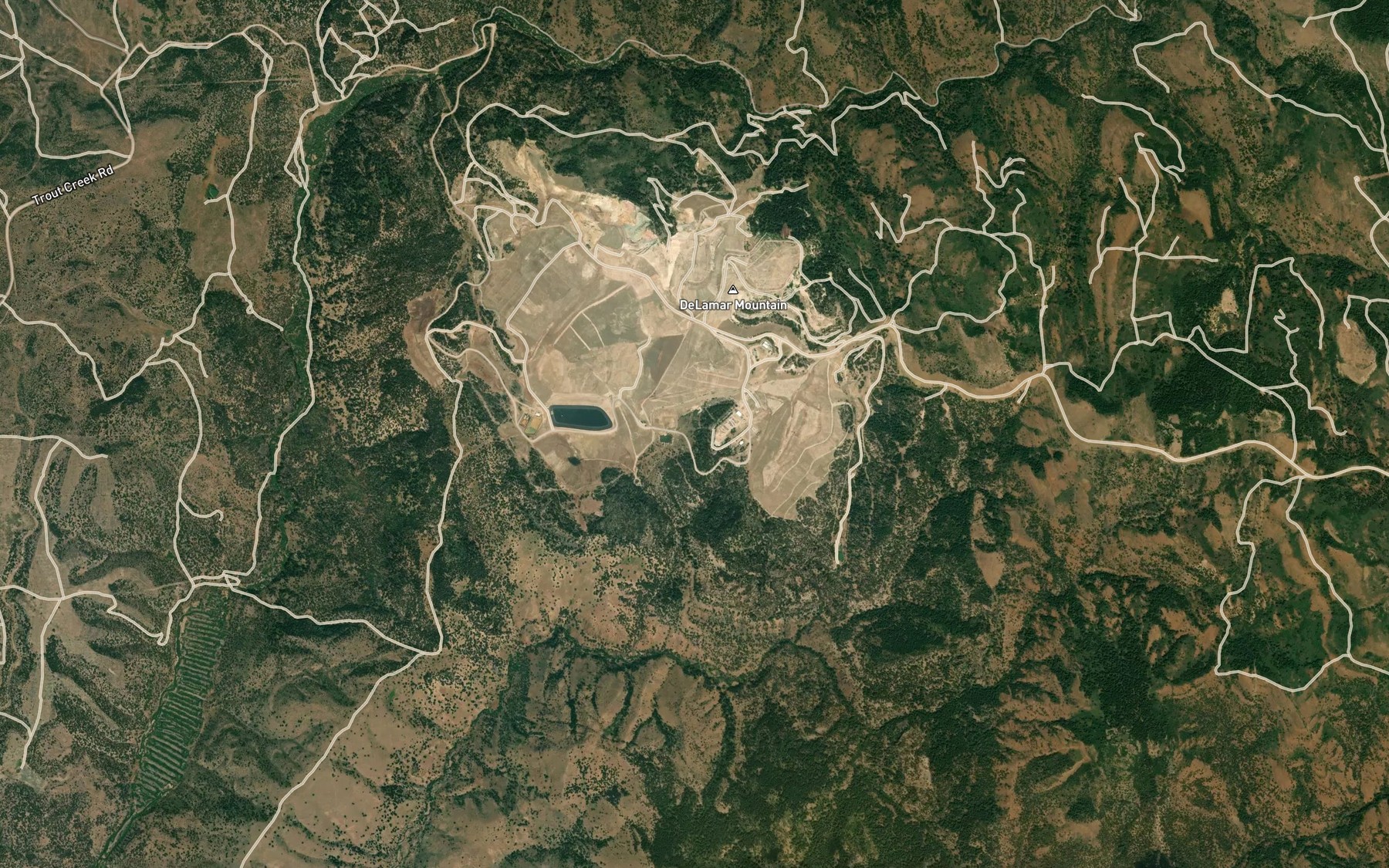 Satellite map of the Deaf Joe Spring