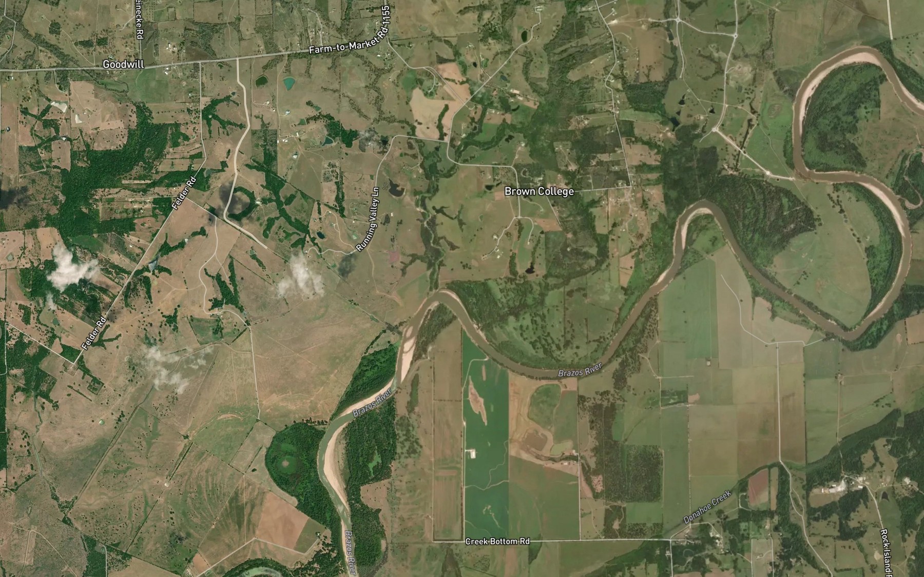 Satellite map of the Doe Run