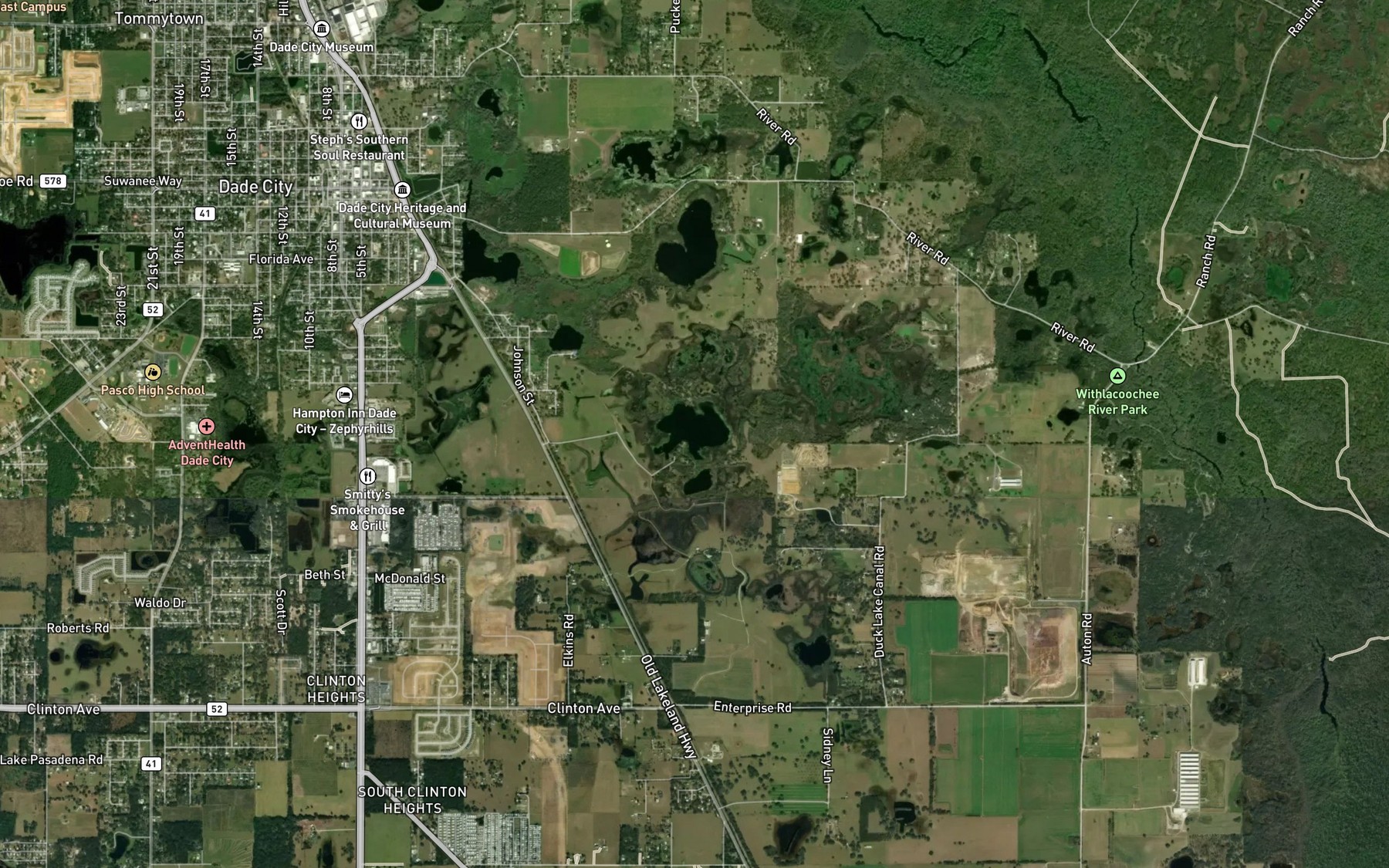 Satellite map of the Sanbar Lake