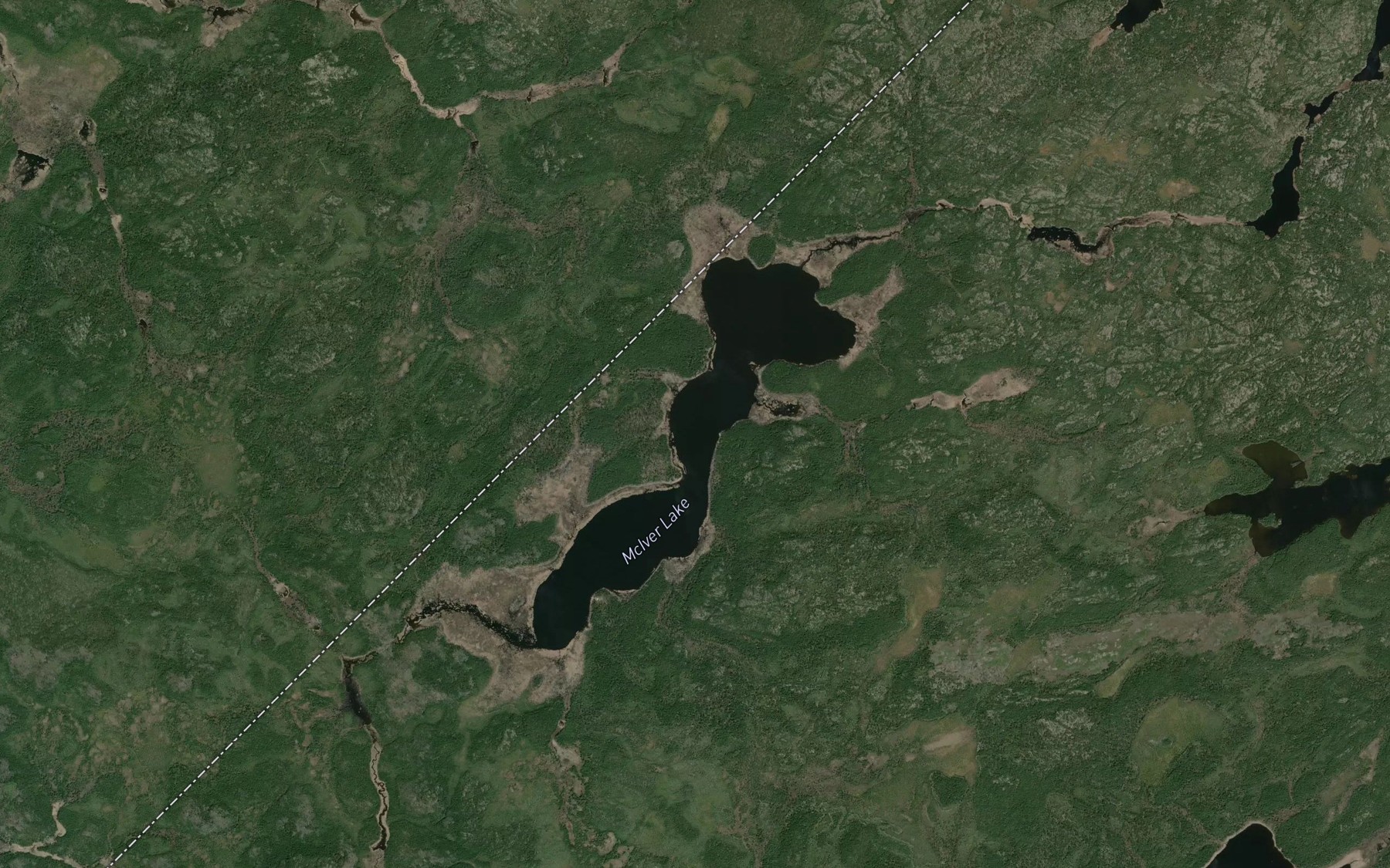 Satellite map of the McIver Lake