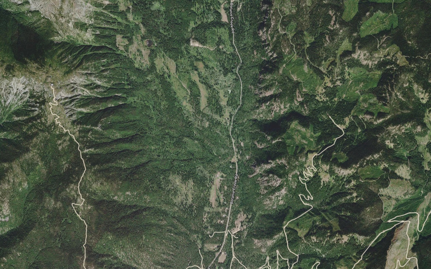 Satellite map of the Baldhill Creek