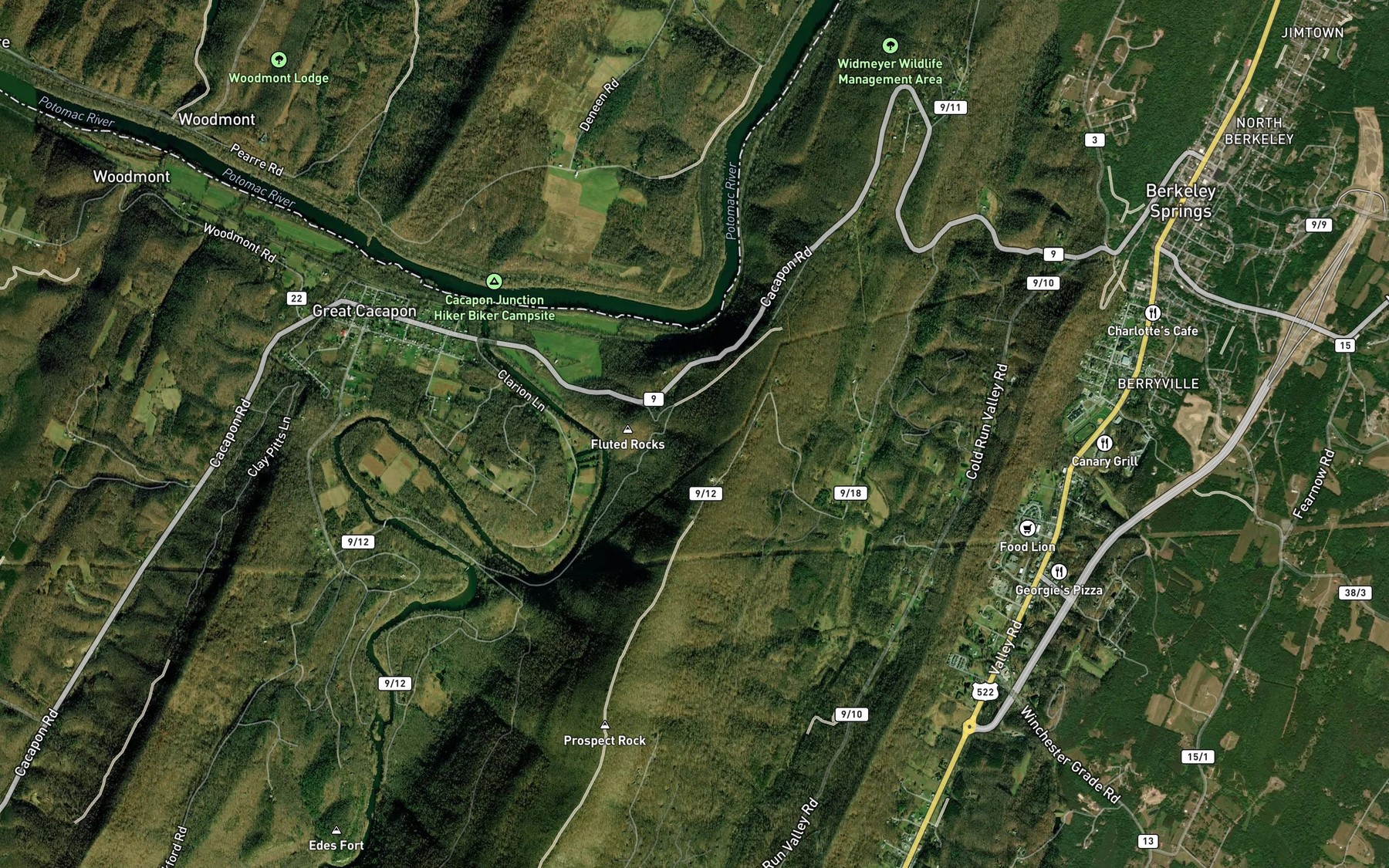 Satellite map of the Fahren Spring