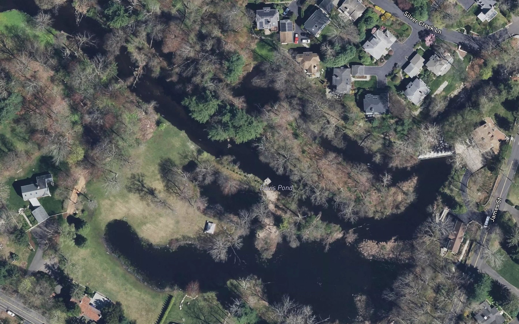 Satellite map of the Davis Pond