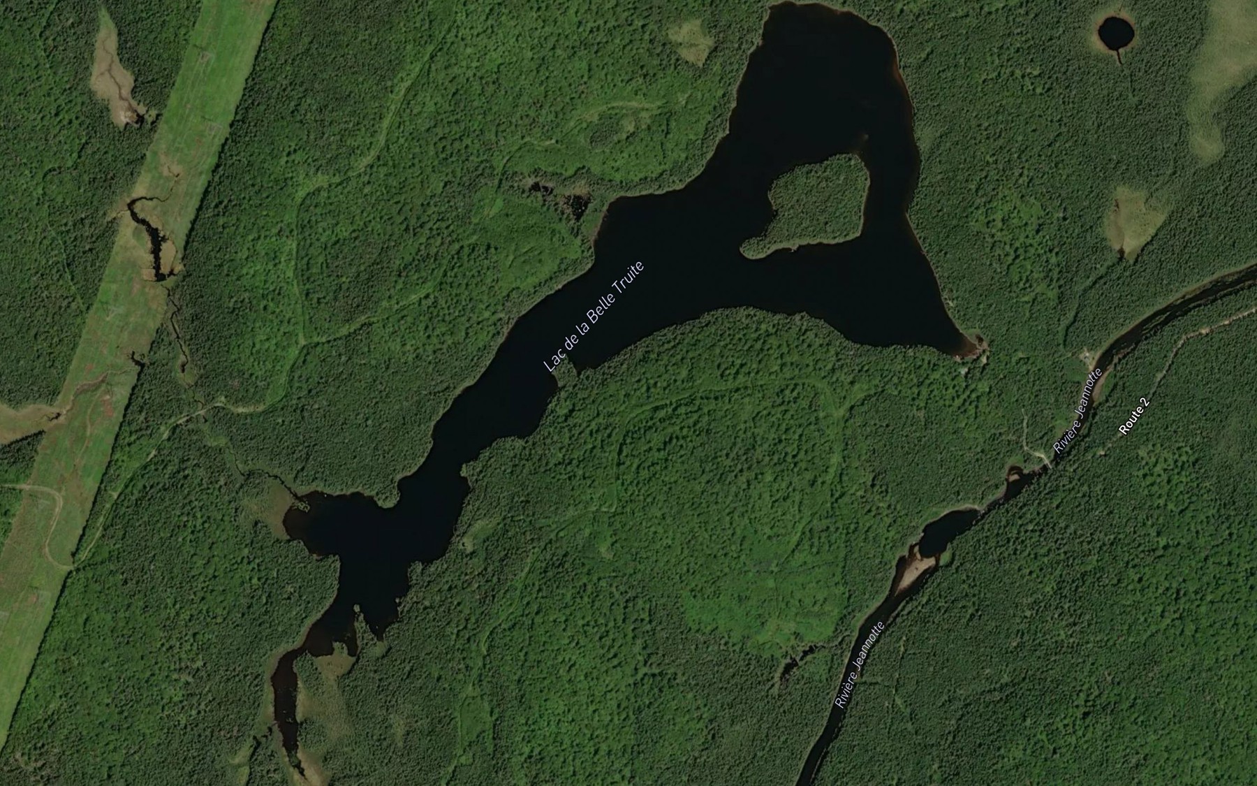 Satellite map of the Lac de la Belle Truite
