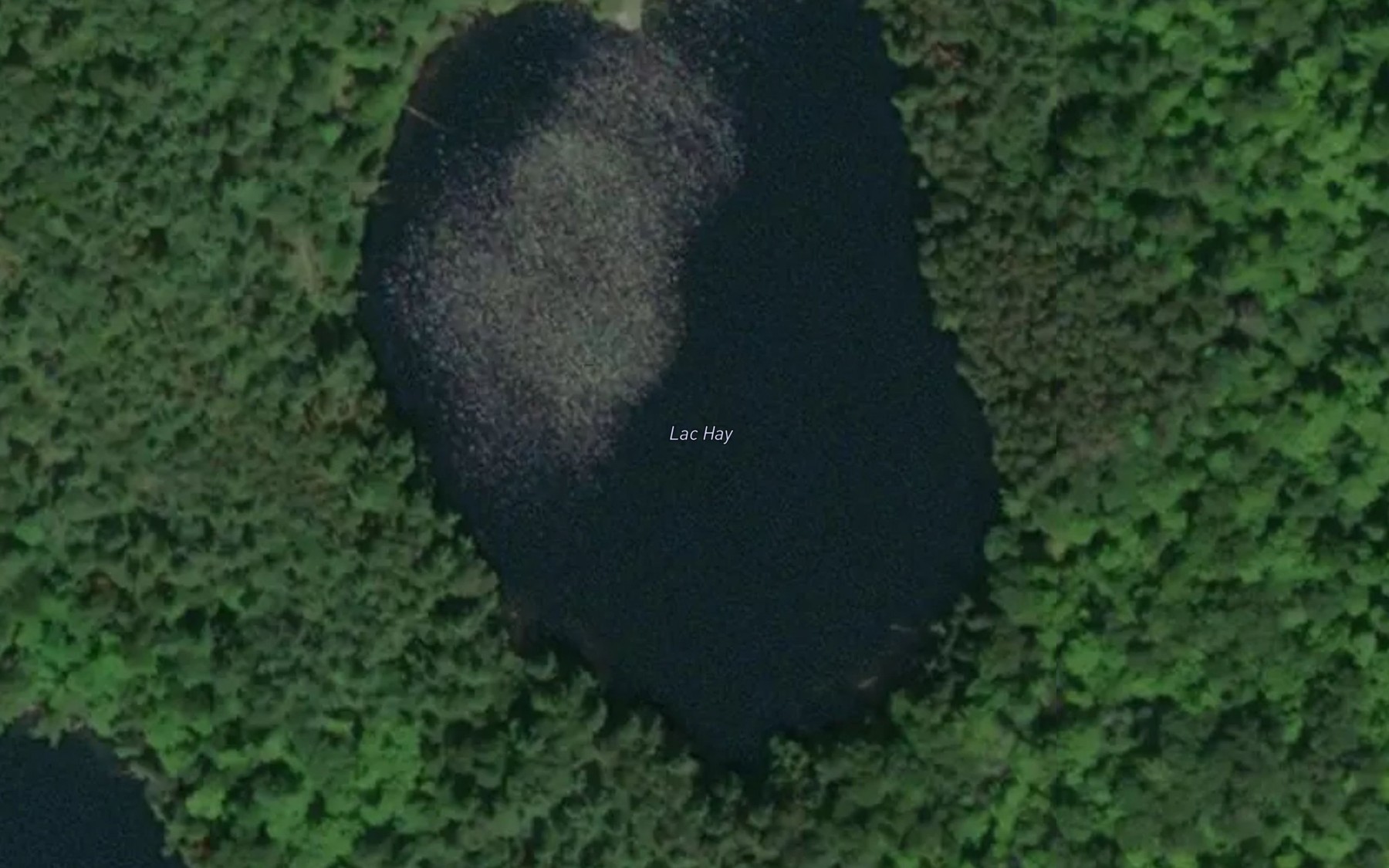 Satellite map of the Lac Hay