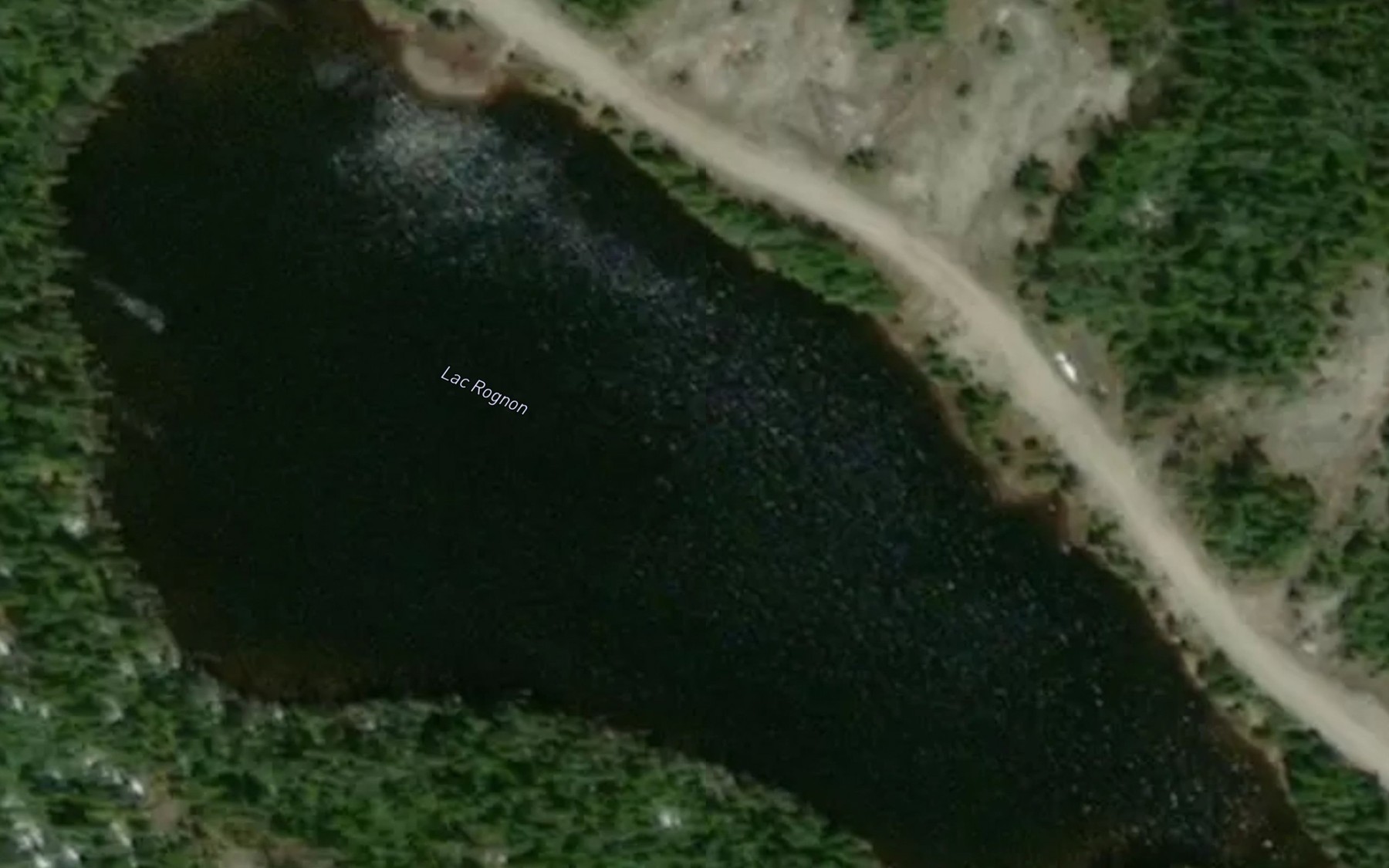 Satellite map of the Lac Rognon