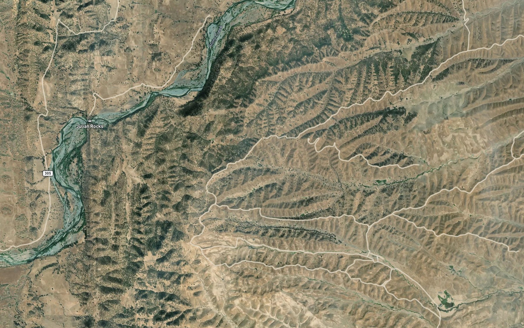 Satellite map of the Harmes Spring