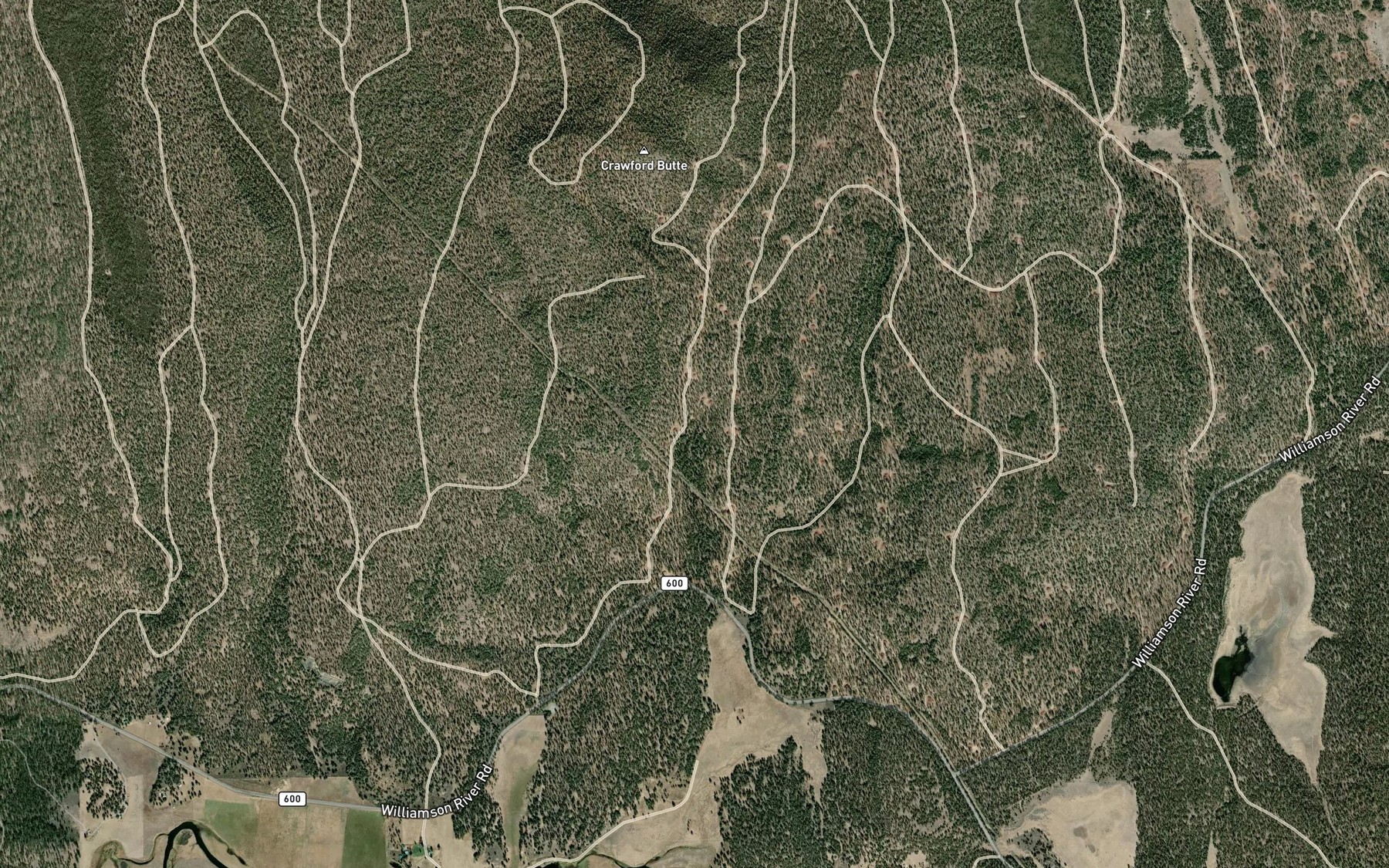 Satellite map of the Miranda Spring
