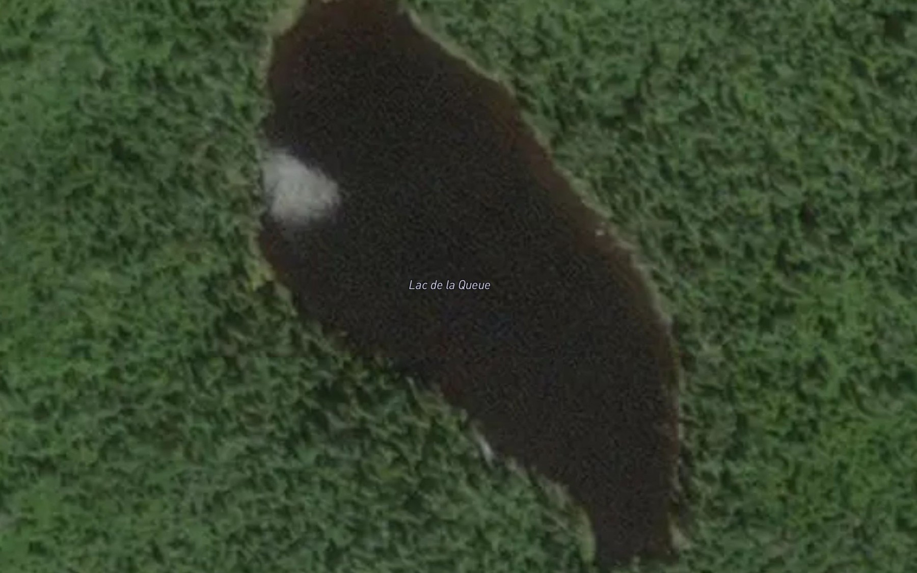 Satellite map of the Lac de la Queue