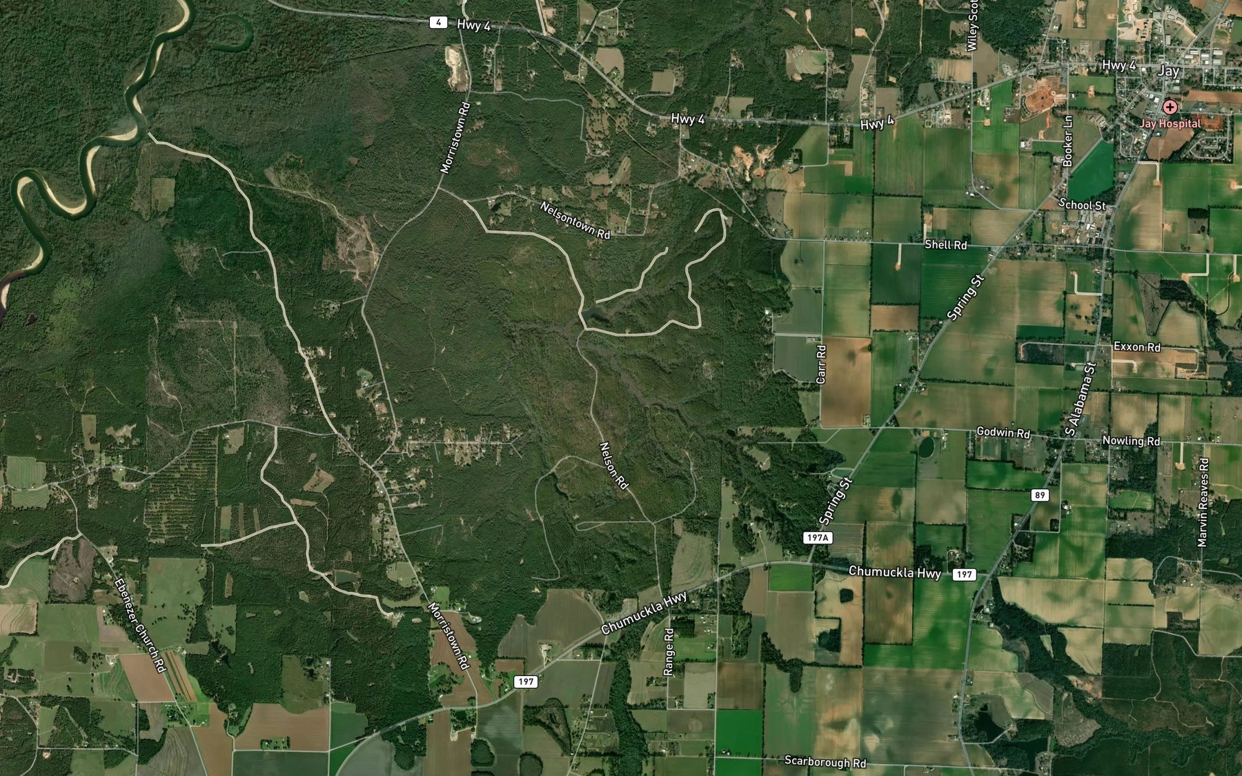 Satellite map of the Smith Mill Pond