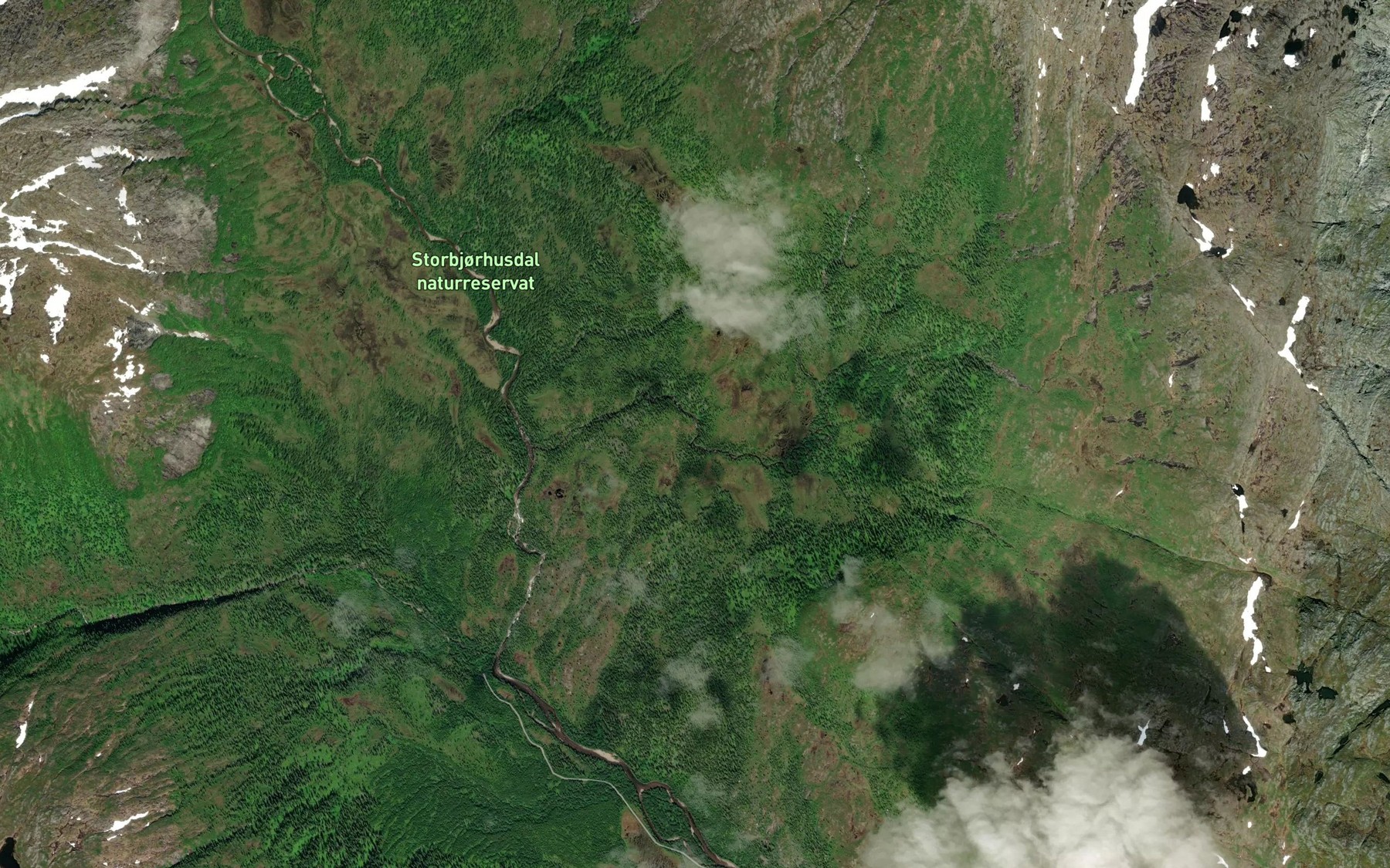 Satellite map of the Saeterbekken