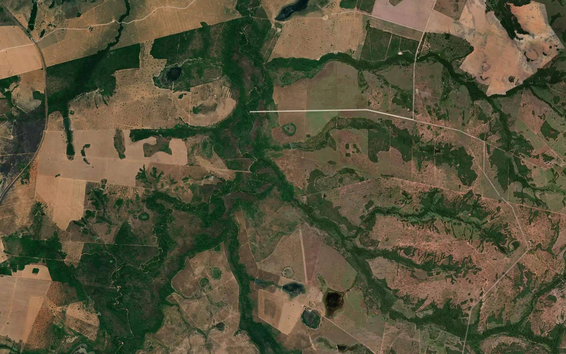 Satellite map of the Corrego Acori