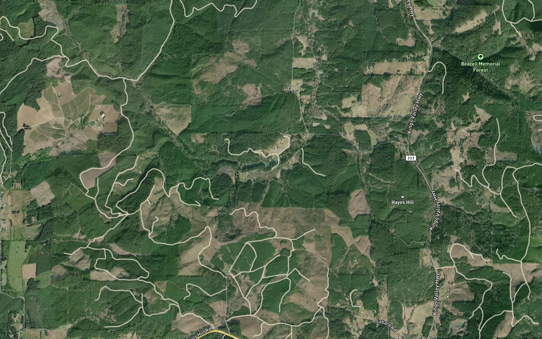 Satellite map of the Whispering Winds Reservoir