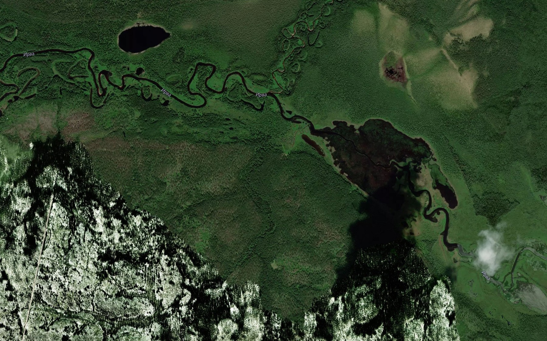 Satellite map of the Bol'shoy Subach