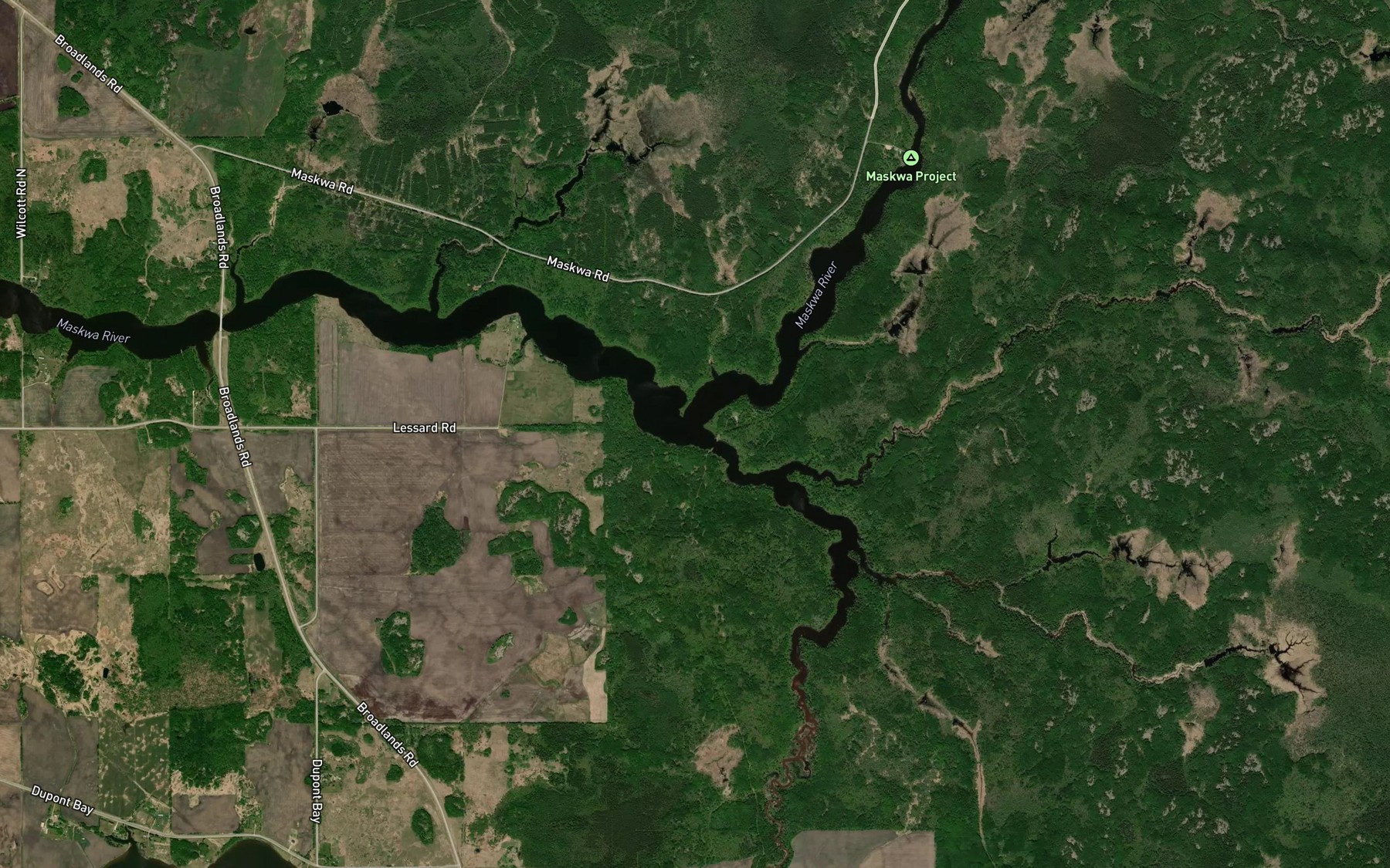 Satellite map of the Little Bear Creek