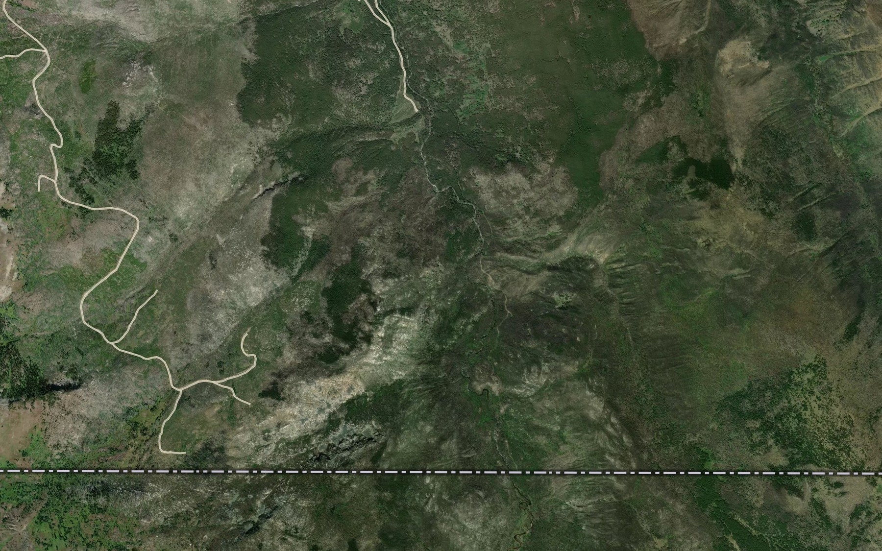 Satellite map of the Beaver Creek