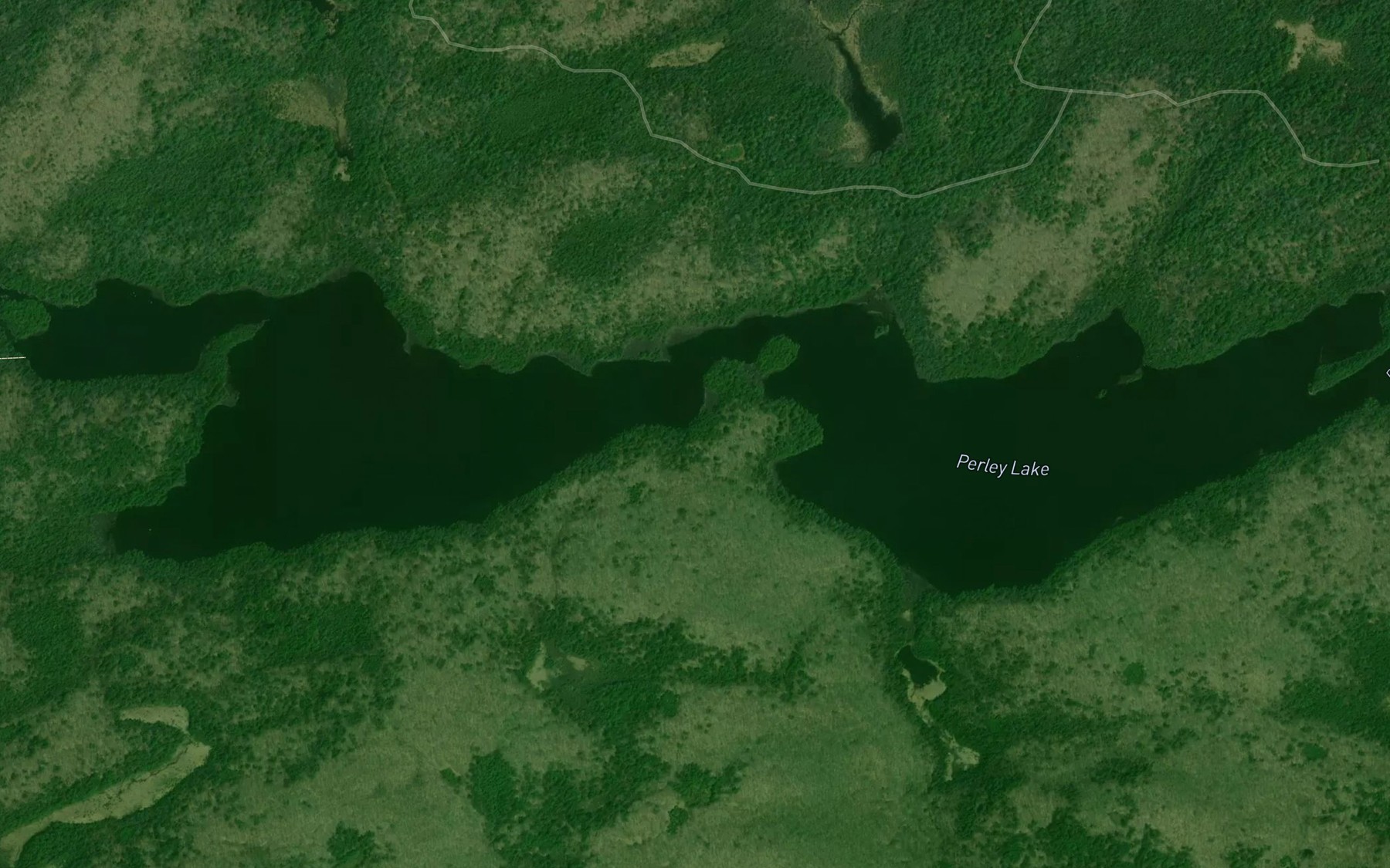 Satellite map of the Perley Lake
