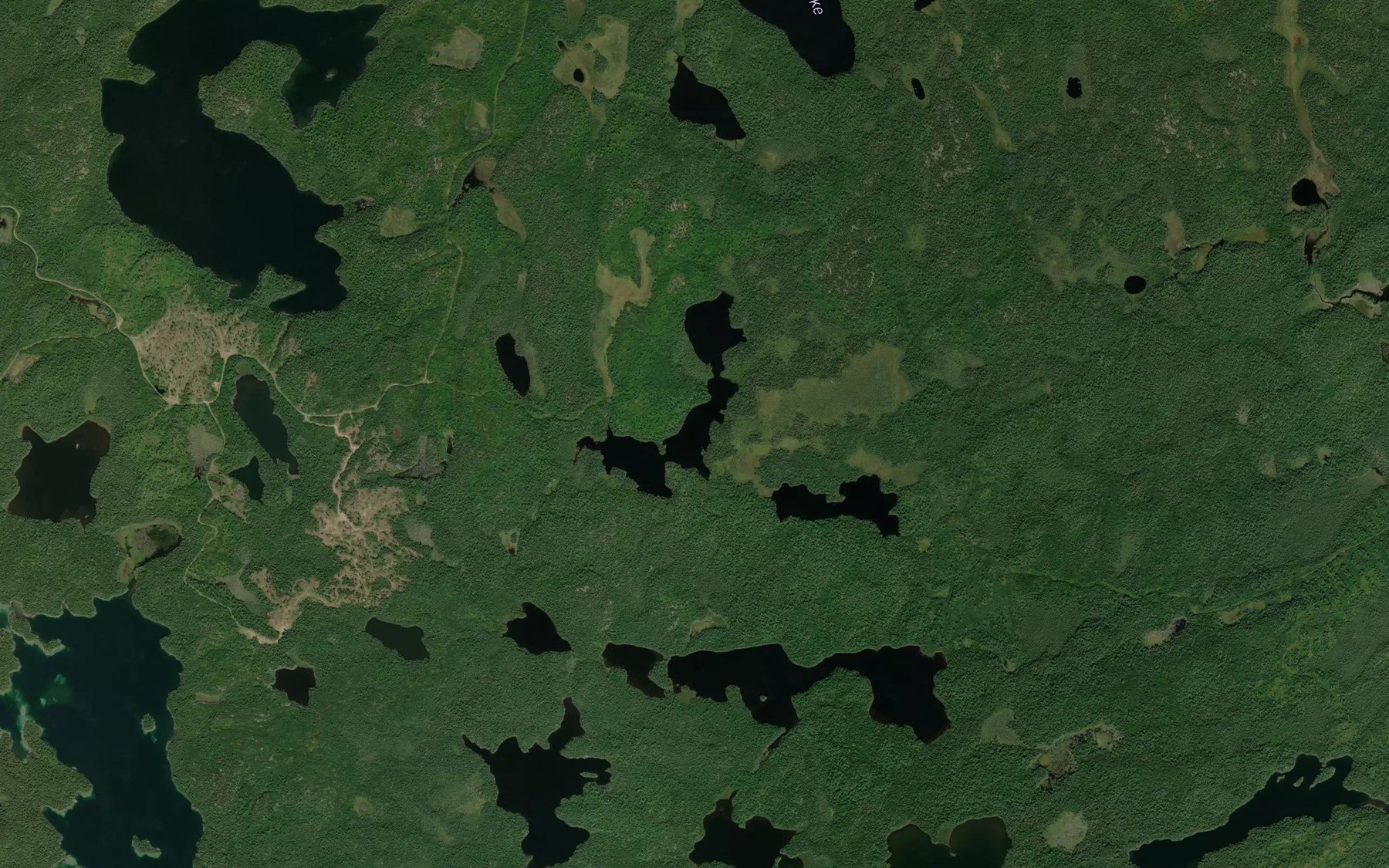 Satellite map of the Sickle Lake