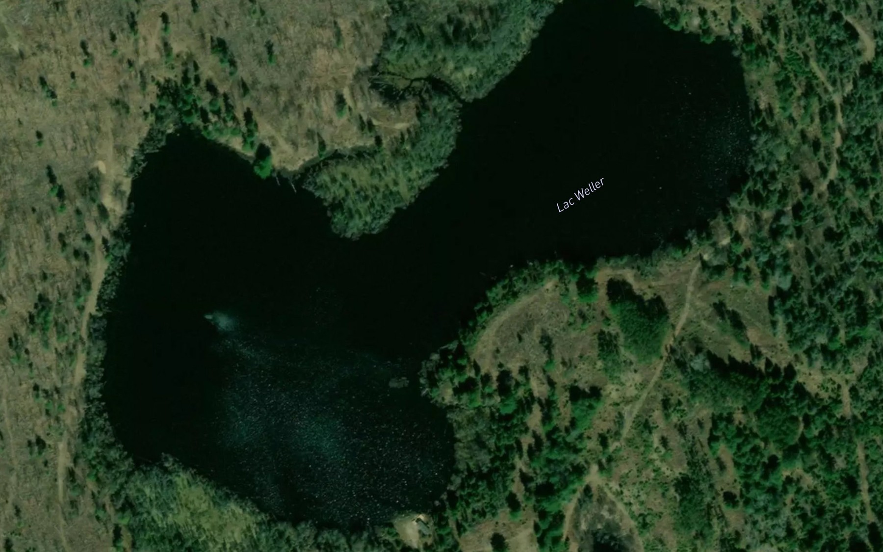 Satellite map of the Lac Weller