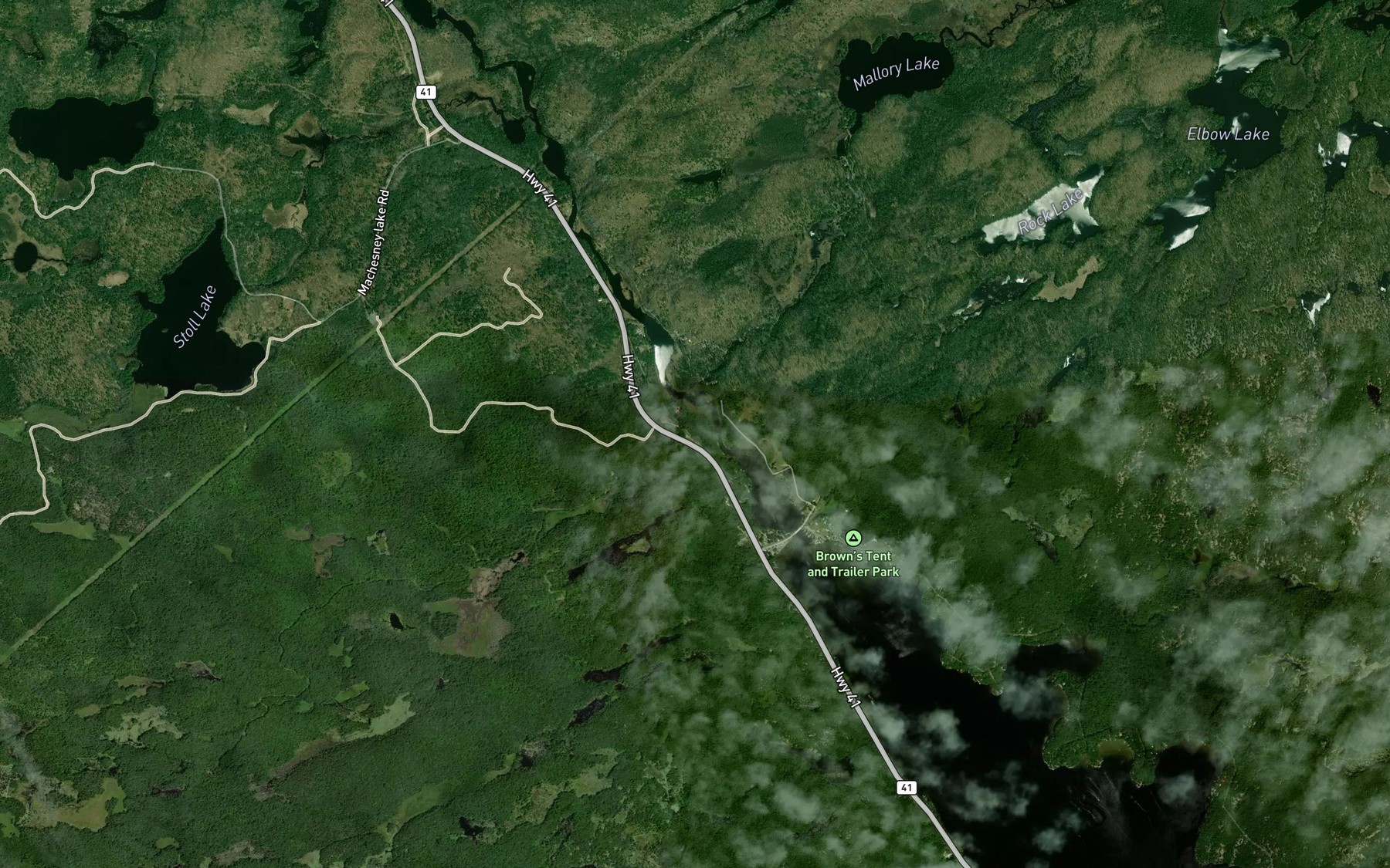 Satellite map of the Grant Creek