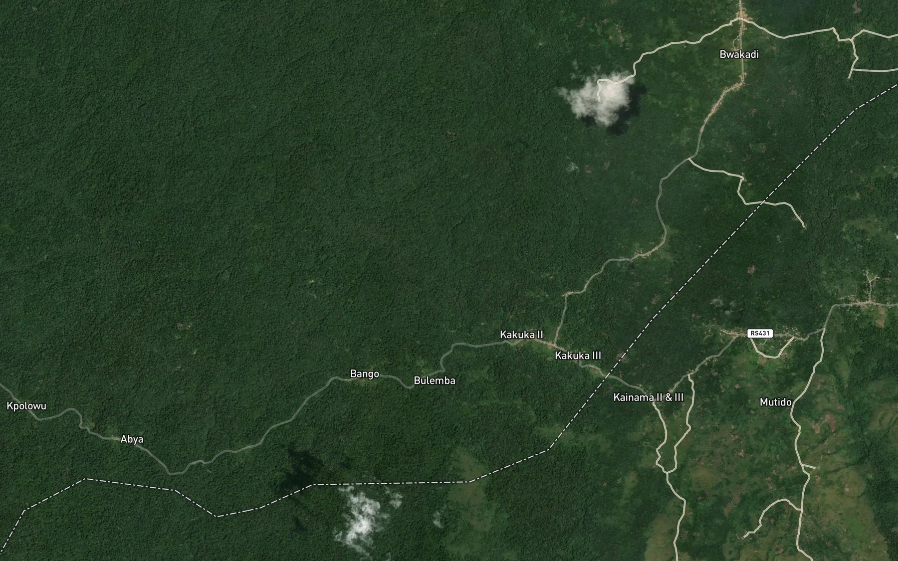 Satellite map of the Vukoka