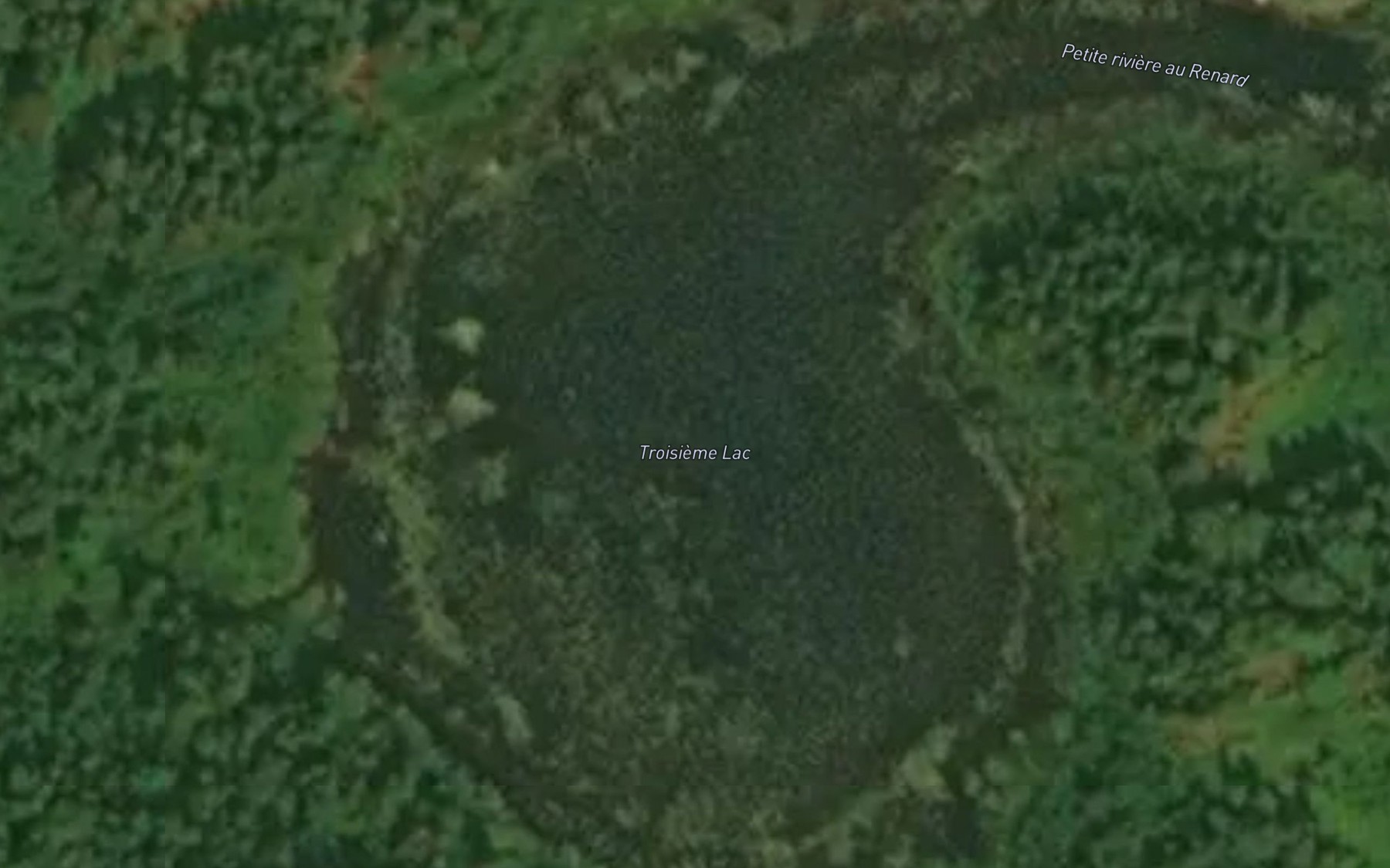 Satellite map of the Troisieme Lac