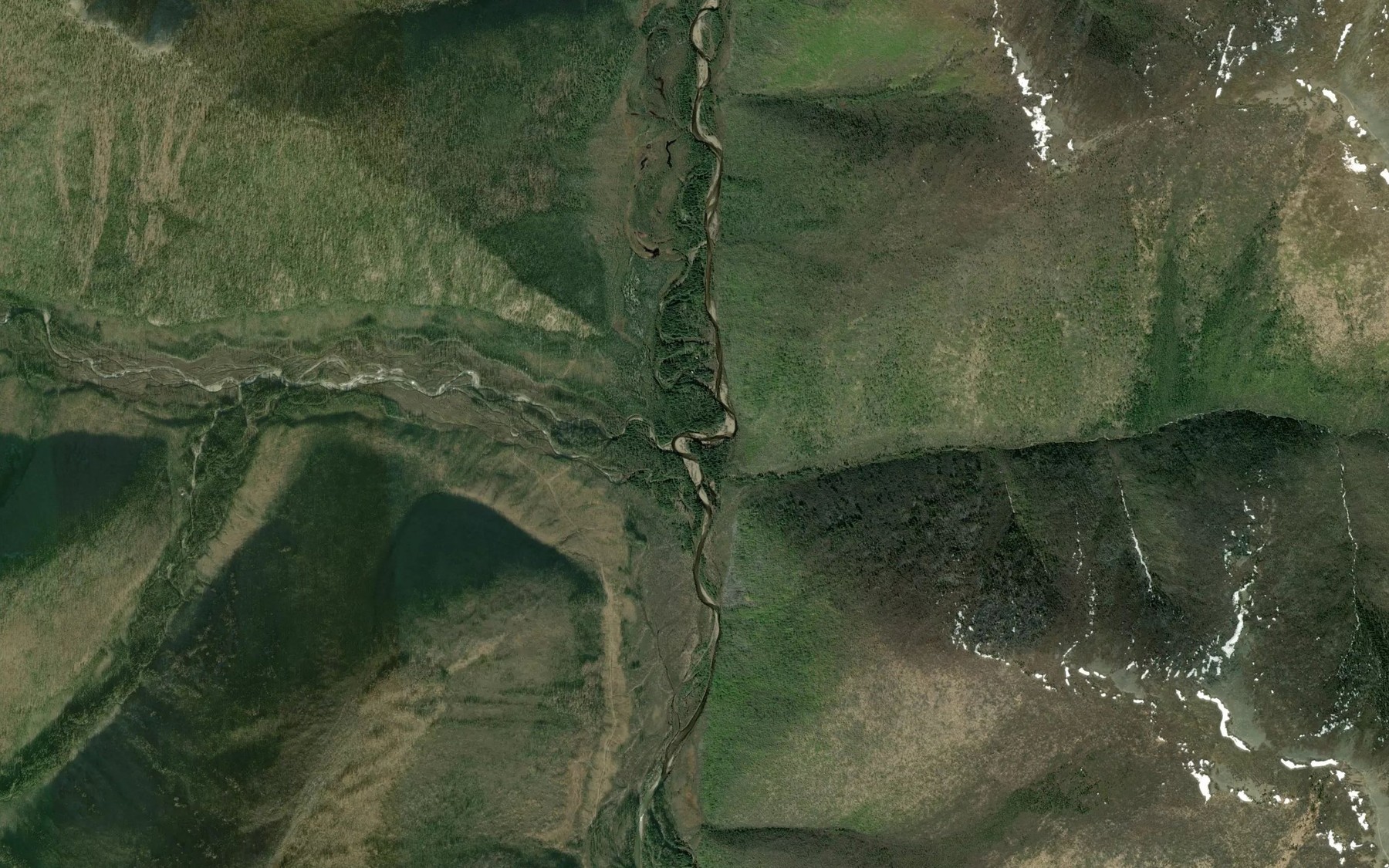 Satellite map of the Olympia Creek