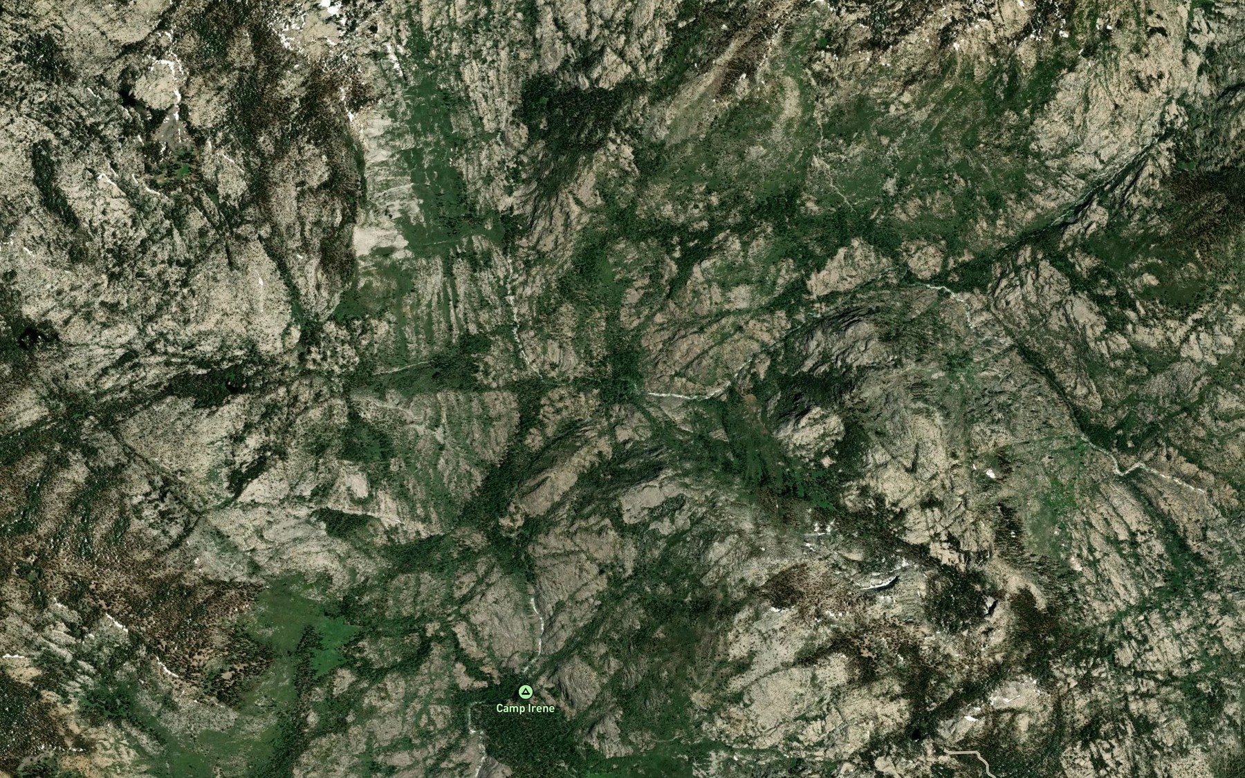 Satellite map of the Summit City Creek